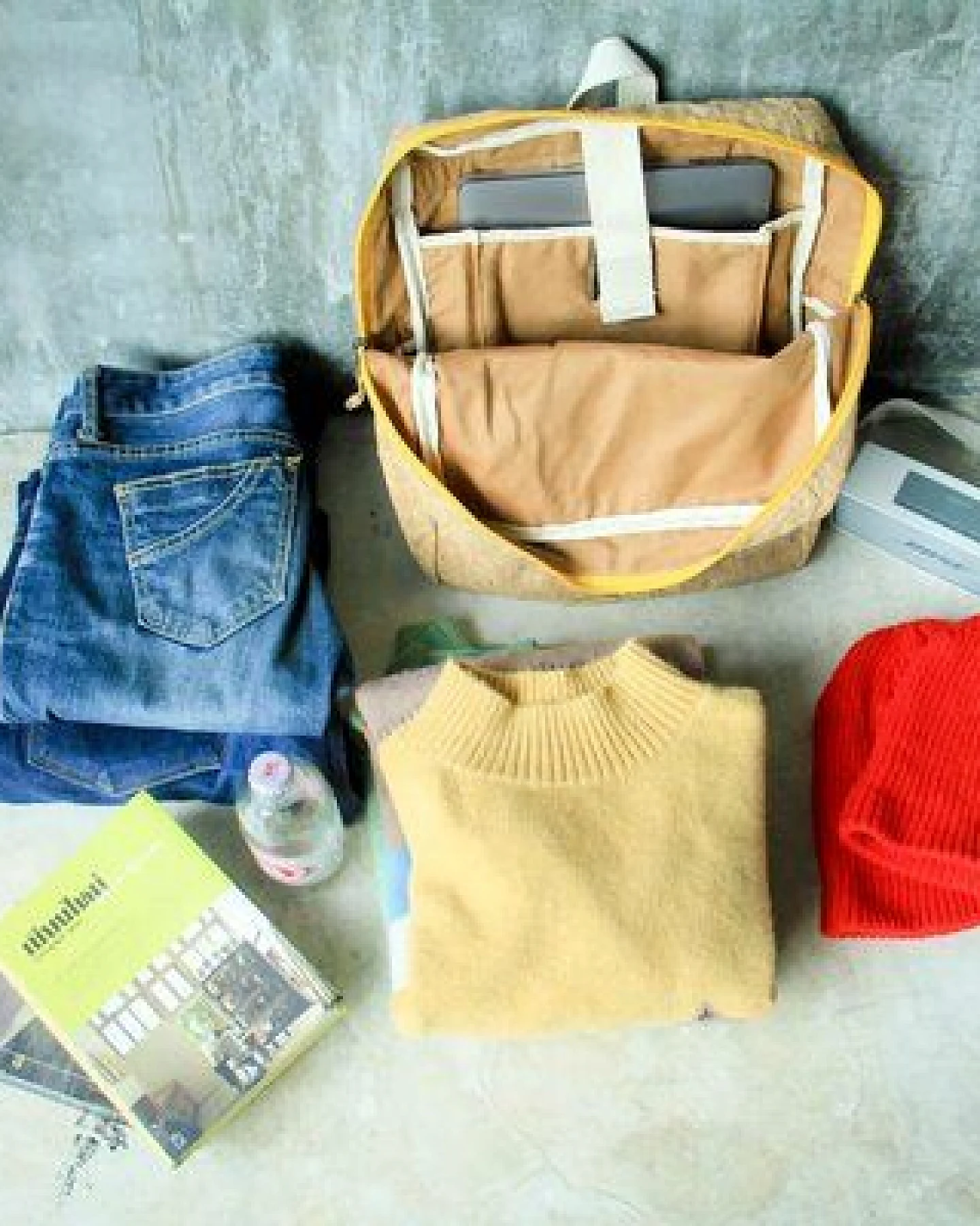 BY COPALA Rucksack aus Kork mit gelbem Zipper – Ansicht 4