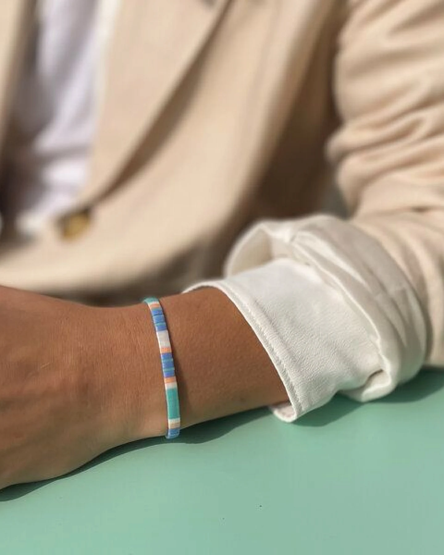juni Breites Perlenarmband "Primavera" in Pastell Tönen – Ansicht 2