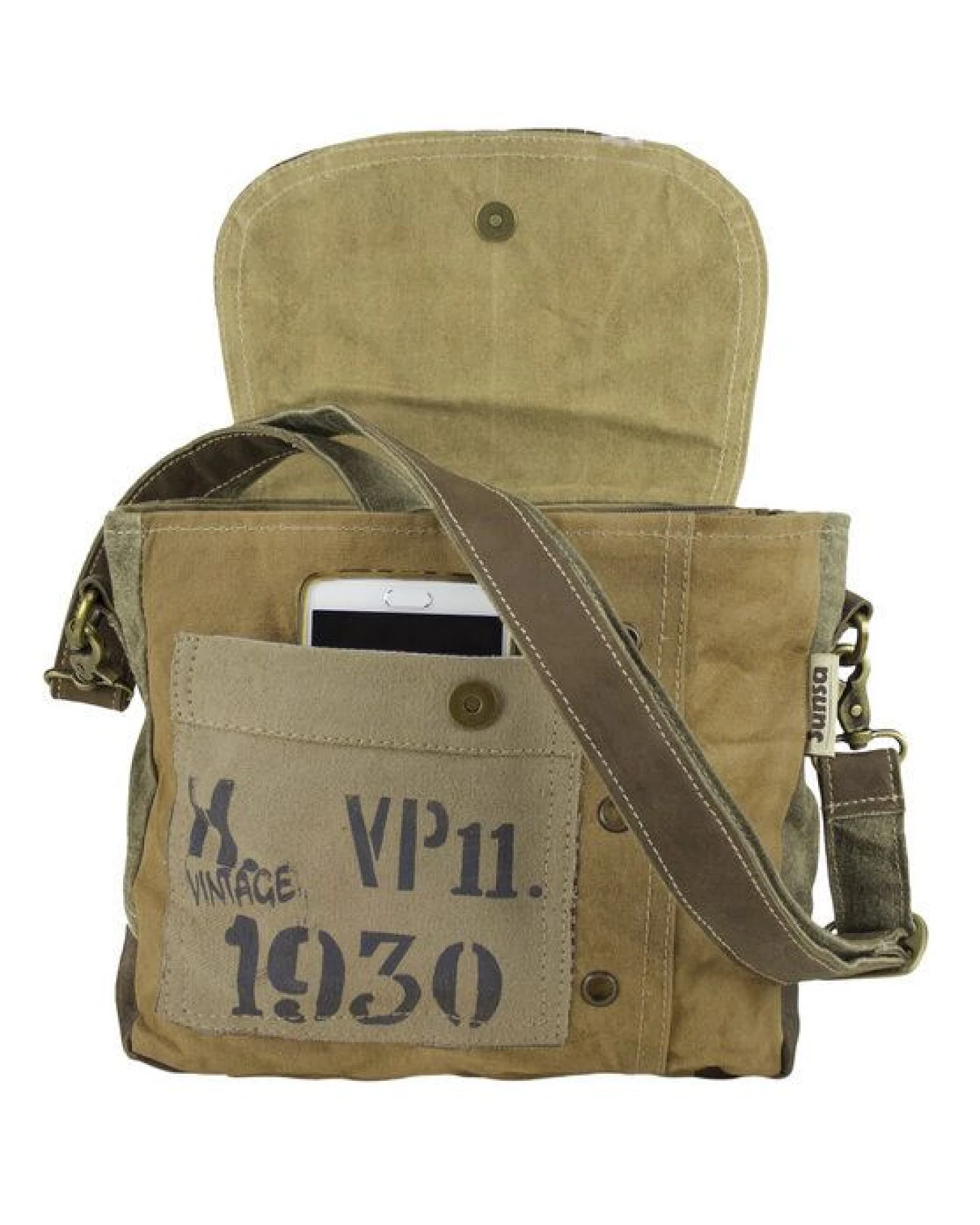 Sunsa Messenger Tasche Vintage Umhängetasche Canvas Schultertasche Mittelgroße Corssbody Bag – Ansicht 3