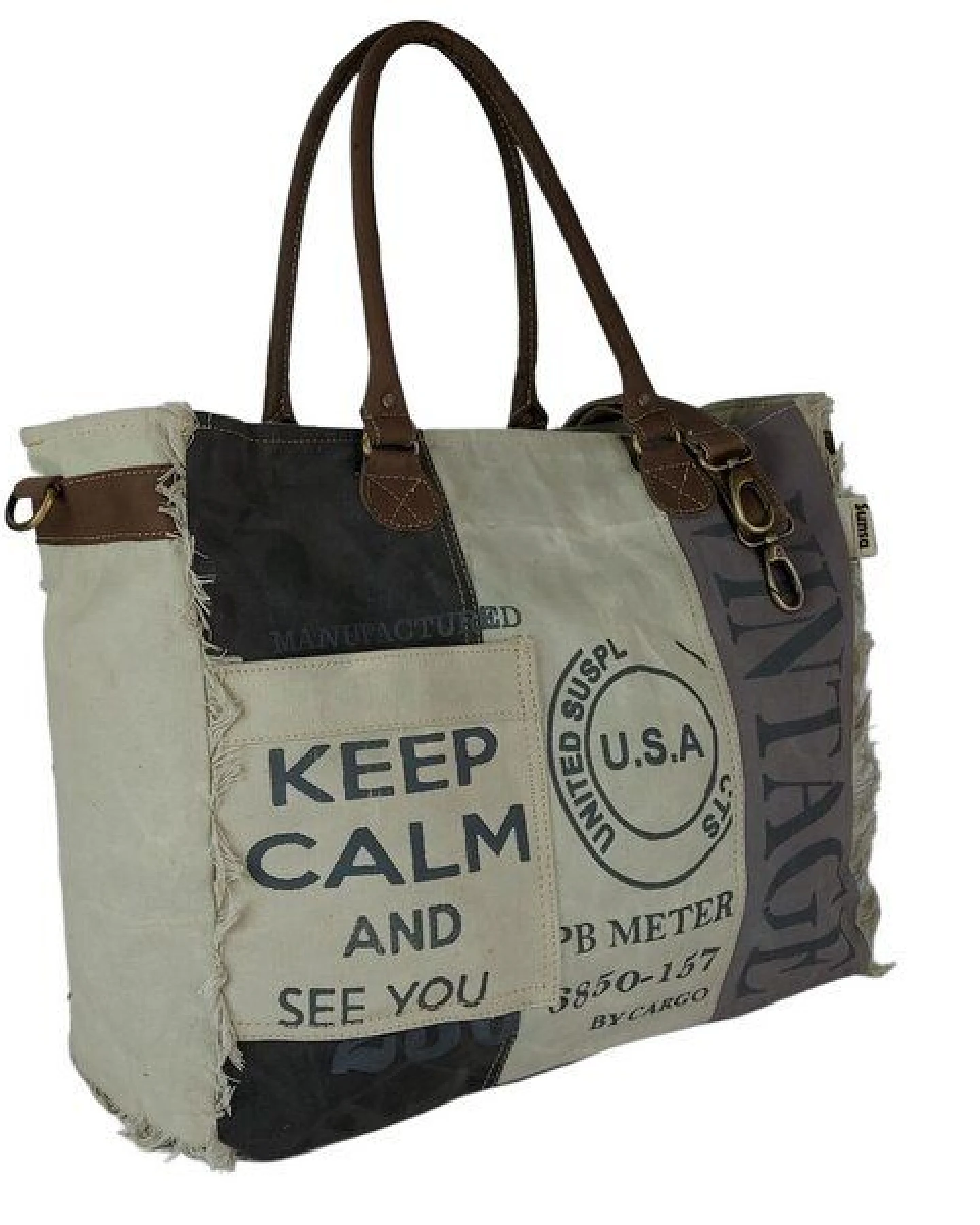 Sunsa Vintage Tasche XXL Shopper Handtasche Canvas Schultertasche – Ansicht 4