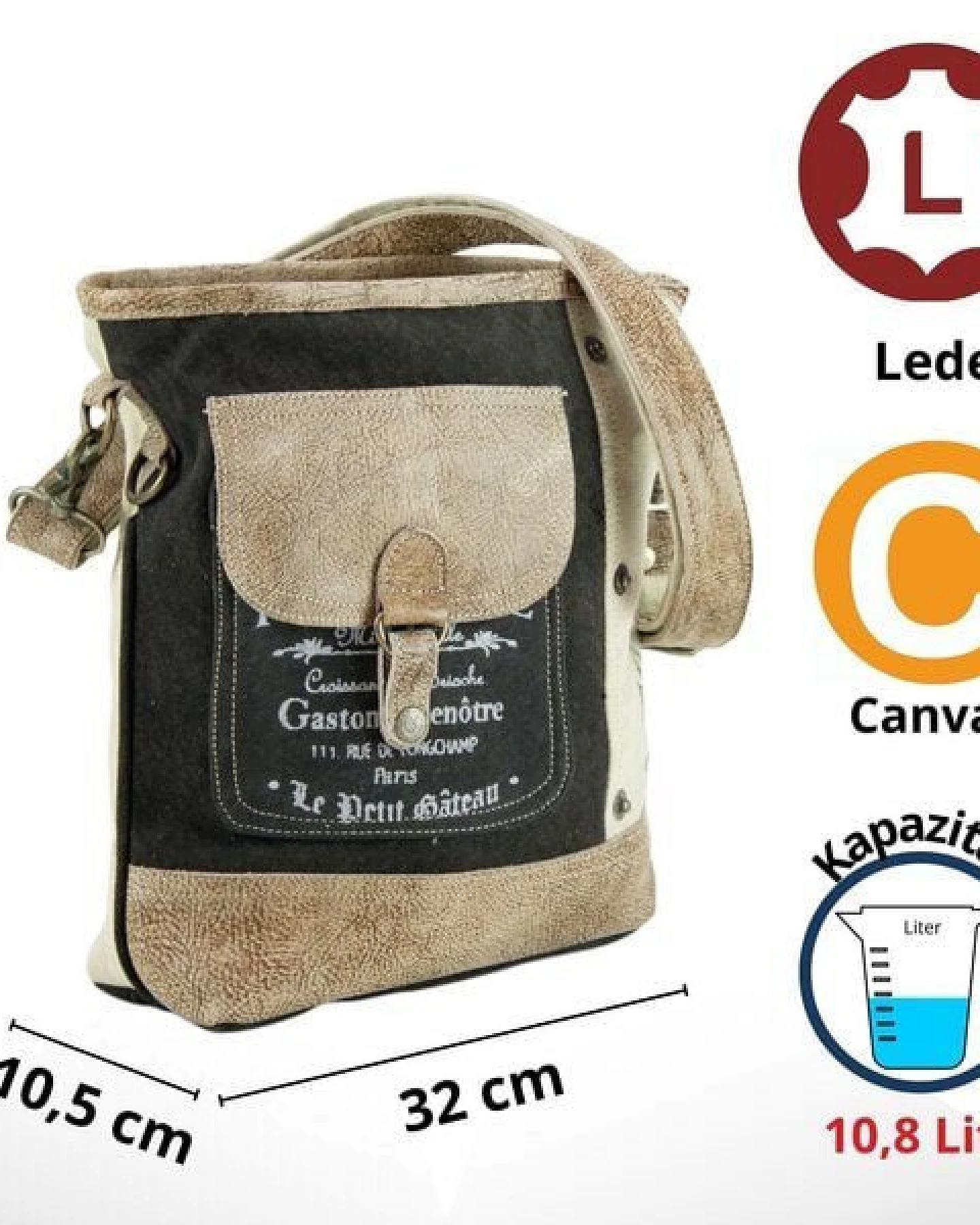 Sunsa Vintage Umhängetasche Canvas Schultertasche Damen Tasche – Ansicht 3