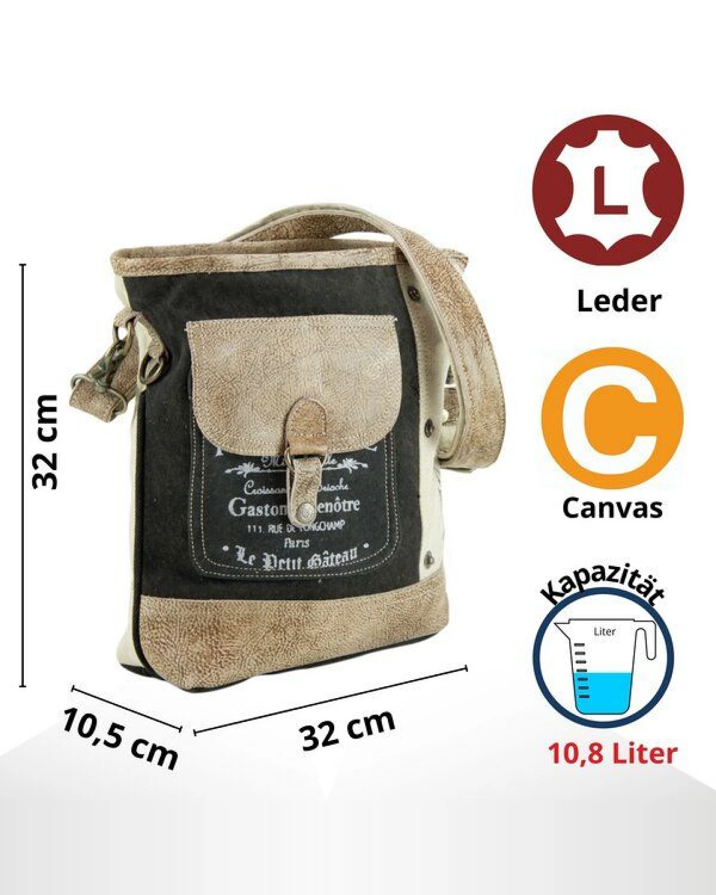Sunsa Vintage Umhängetasche Canvas Schultertasche Damen Tasche – Ansicht 3