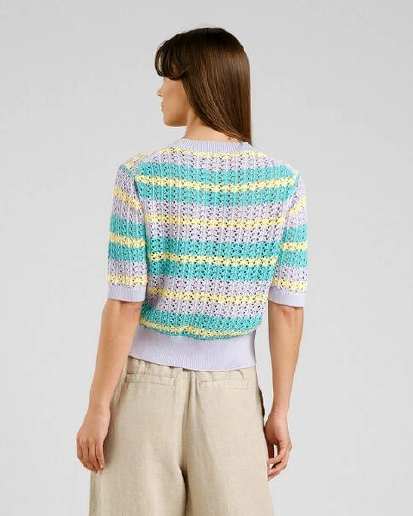 DEDICATED Flen Crochet Shirt - Retro Stripe – Ansicht 2