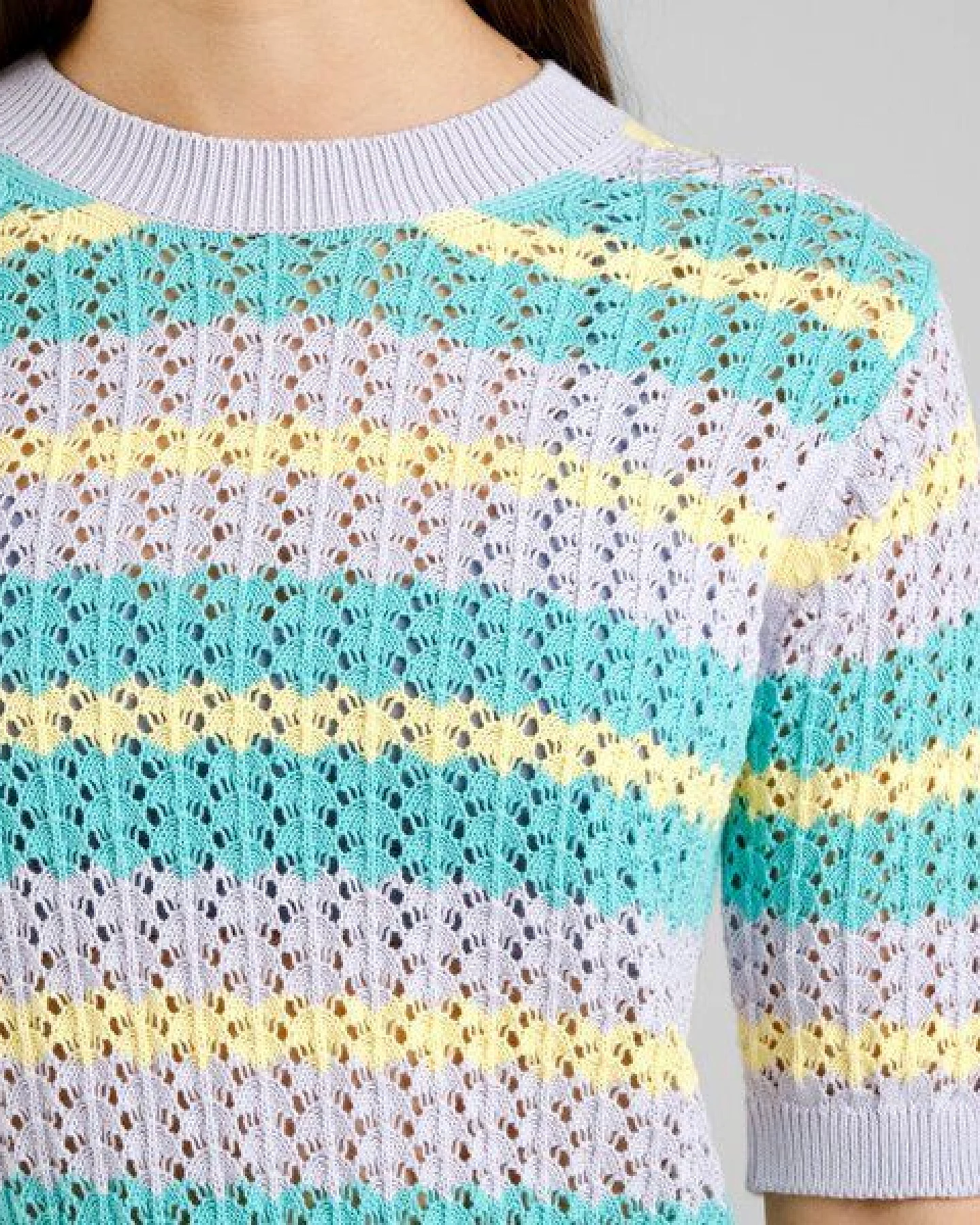 DEDICATED Flen Crochet Shirt - Retro Stripe – Ansicht 3