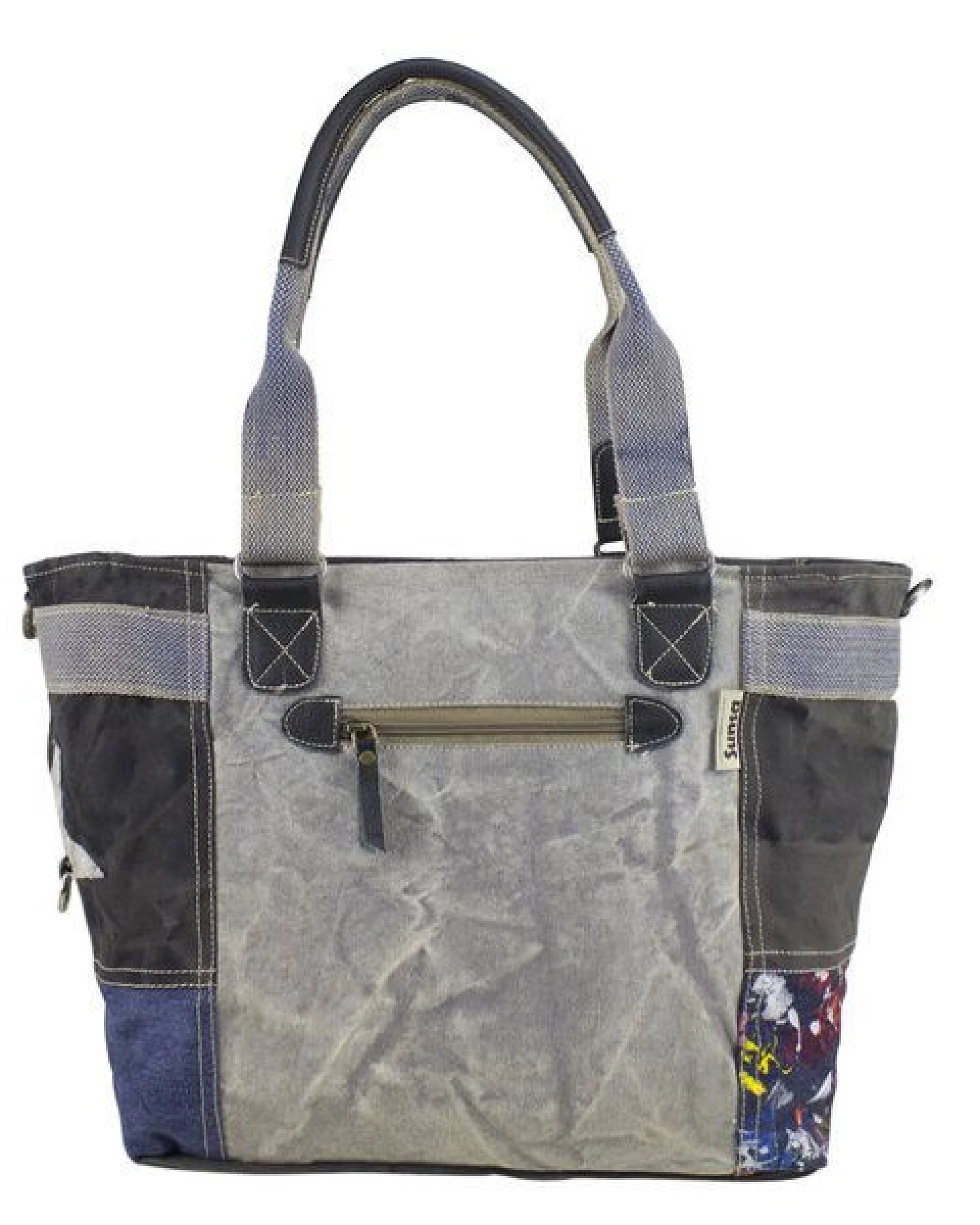 Sunsa Handtasche Damen Schultertasche Canvas recycelte Jeanstasche große Shopper – Ansicht 3