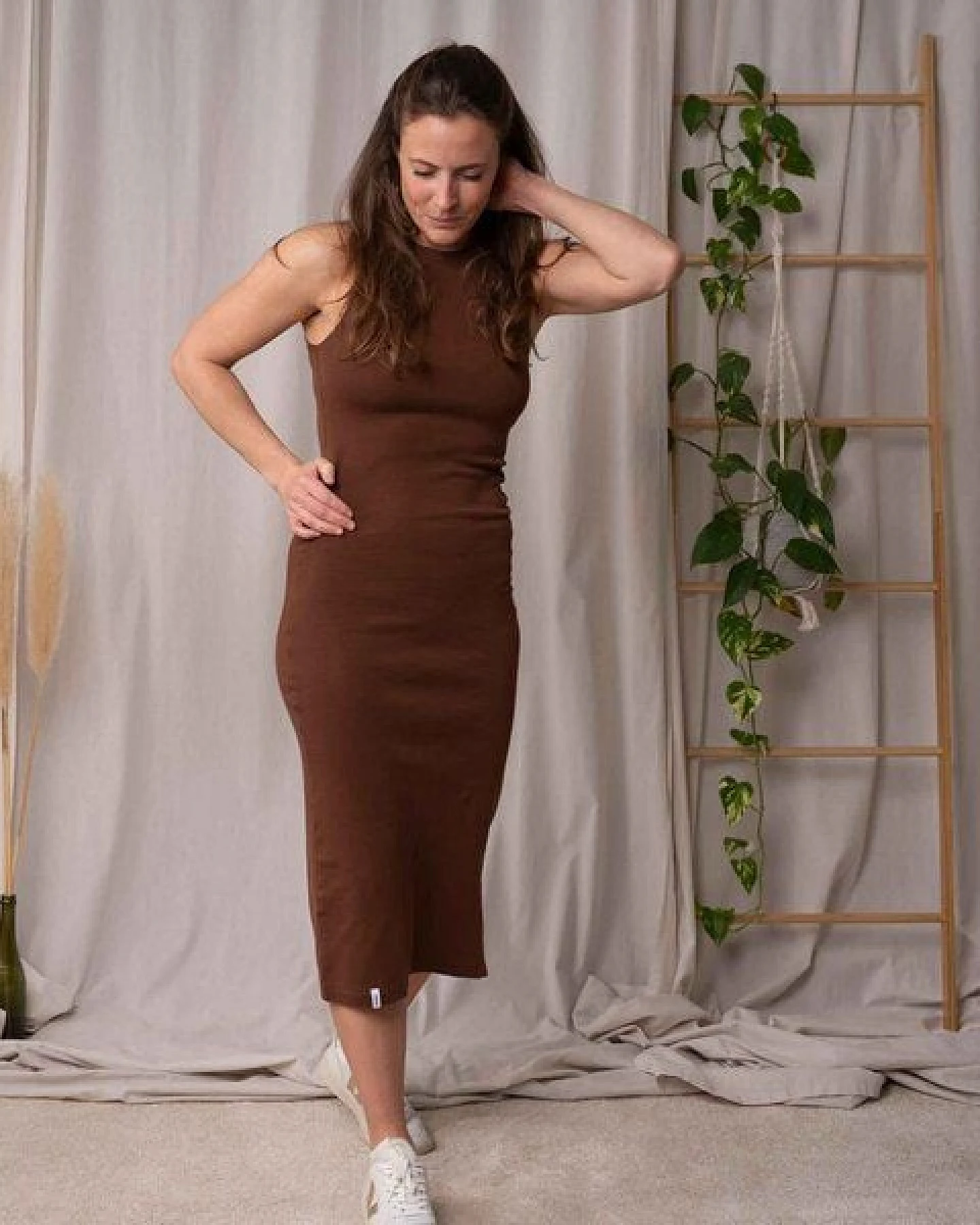 Vresh Clothing Violetta - Rib Kleid aus Biobaumwolle – Ansicht 4