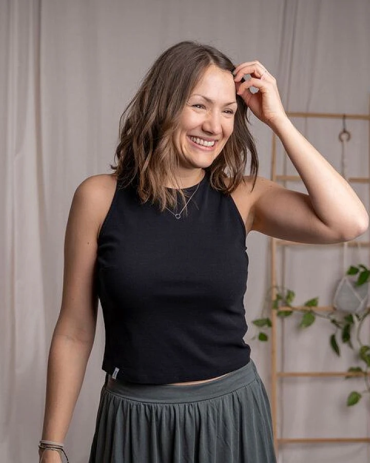 Vresh Clothing Rib Viona - Crop Top aus Biobaumwolle