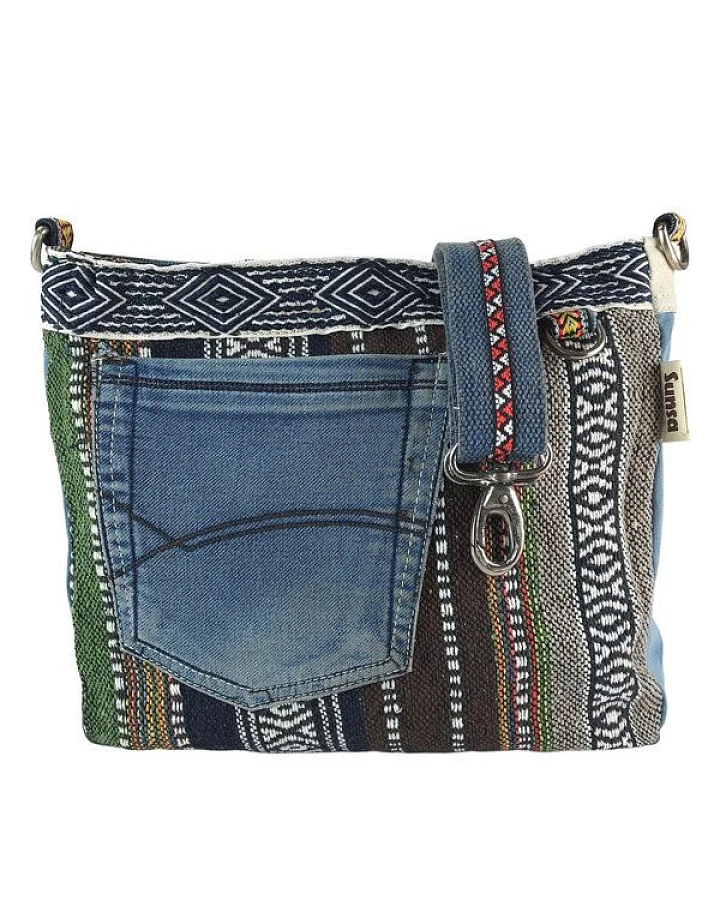 Sunsa Damen Tasche Jeanstasche Umhängetasche