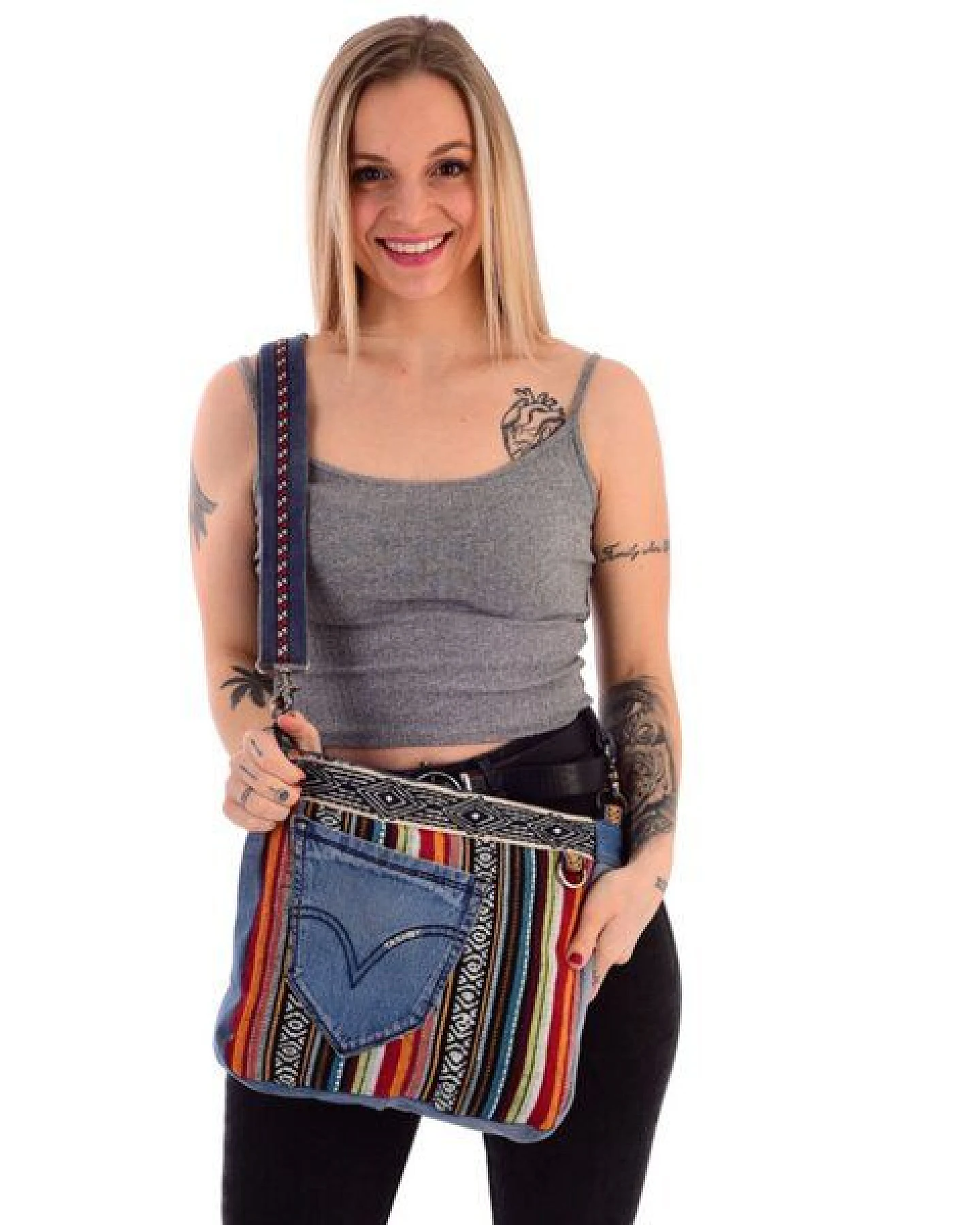 Sunsa Canvas Tasche Umhängetasche Schultertaschen Jeanstasche Crossbody – Ansicht 2