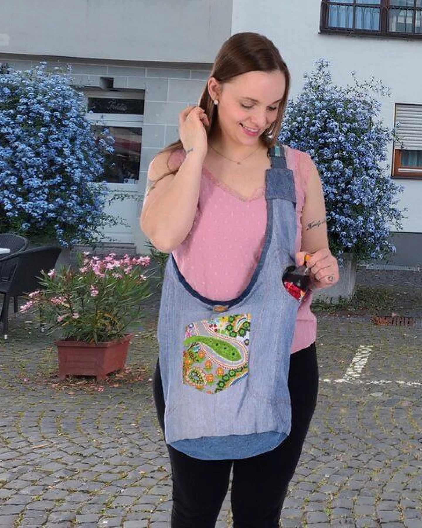 Sunsa Wende Hobo Tasche. Cotton/Jeans Umhängetasche große Schultertasche praktisch Crossbody Bag – Ansicht 3