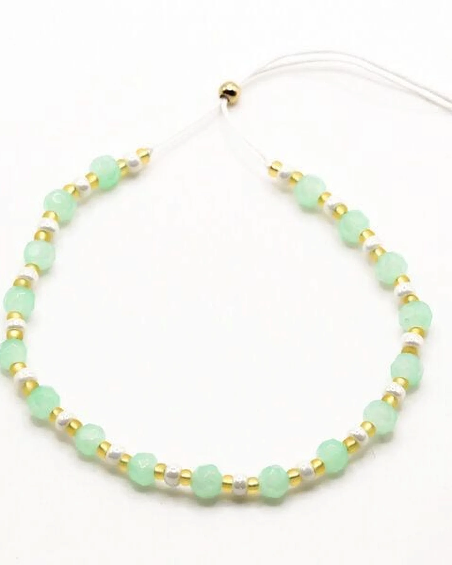 juni Perlenarmband "Lemonade" mint grün – Ansicht 4