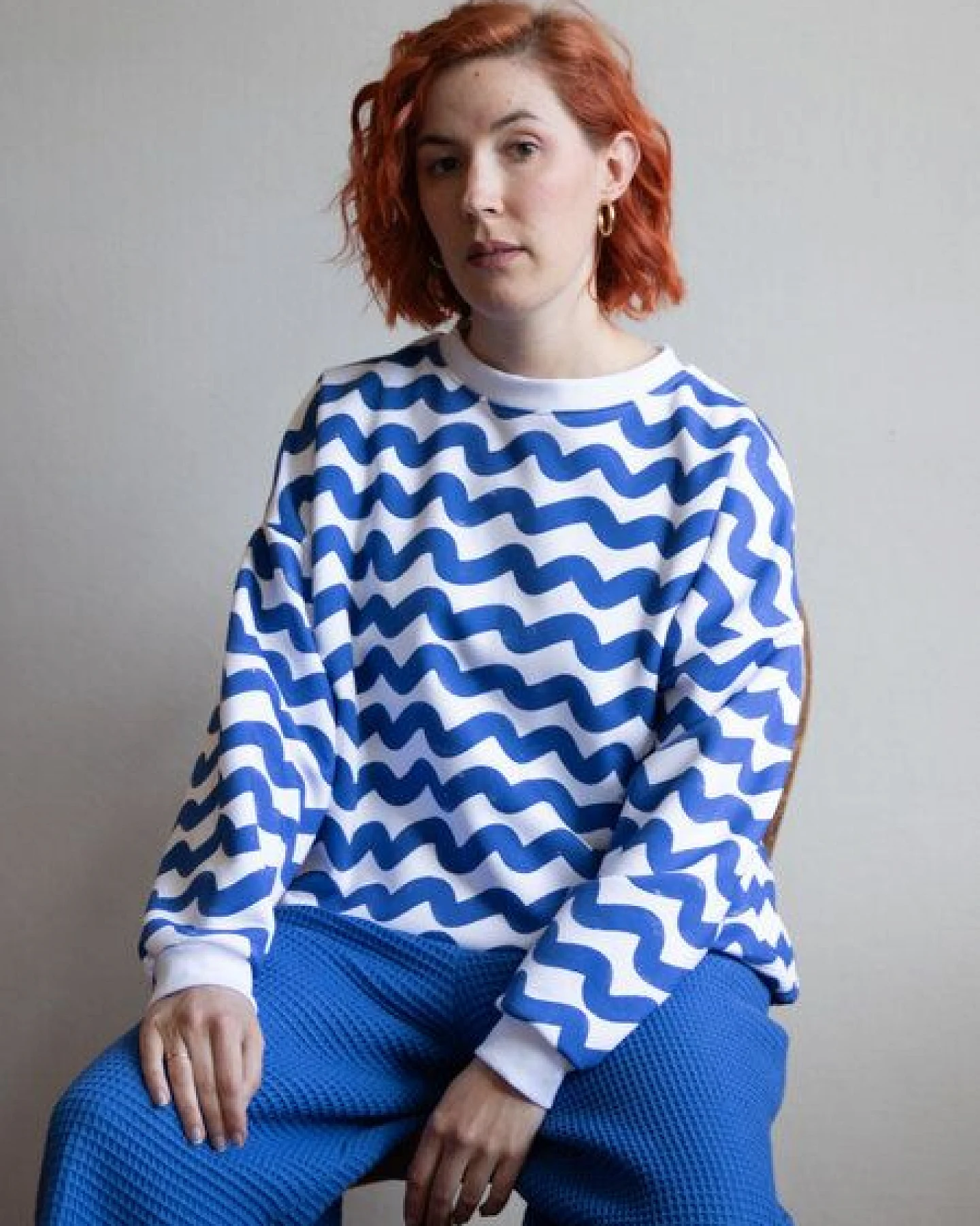 Ecostories Oversized Sweatshirt Welle – Ansicht 3