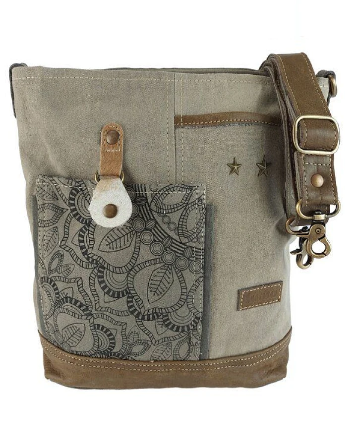Sunsa Damen Tasche Canvas Umhängetasche Mandala Motiv Crossbody Bag
