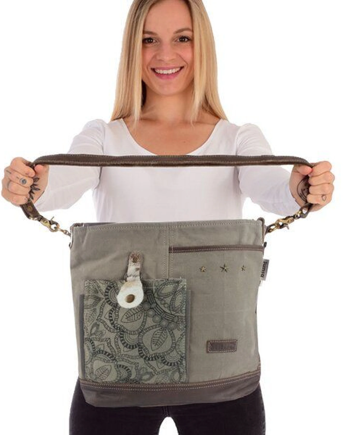 Sunsa Damen Tasche Canvas Umhängetasche Mandala Motiv Crossbody Bag – Ansicht 2