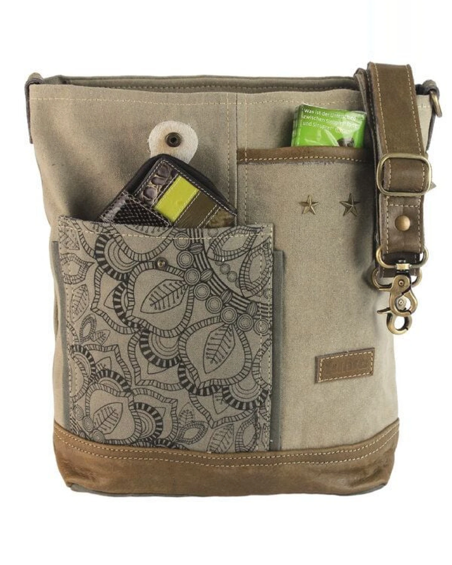 Sunsa Damen Tasche Canvas Umhängetasche Mandala Motiv Crossbody Bag – Ansicht 4