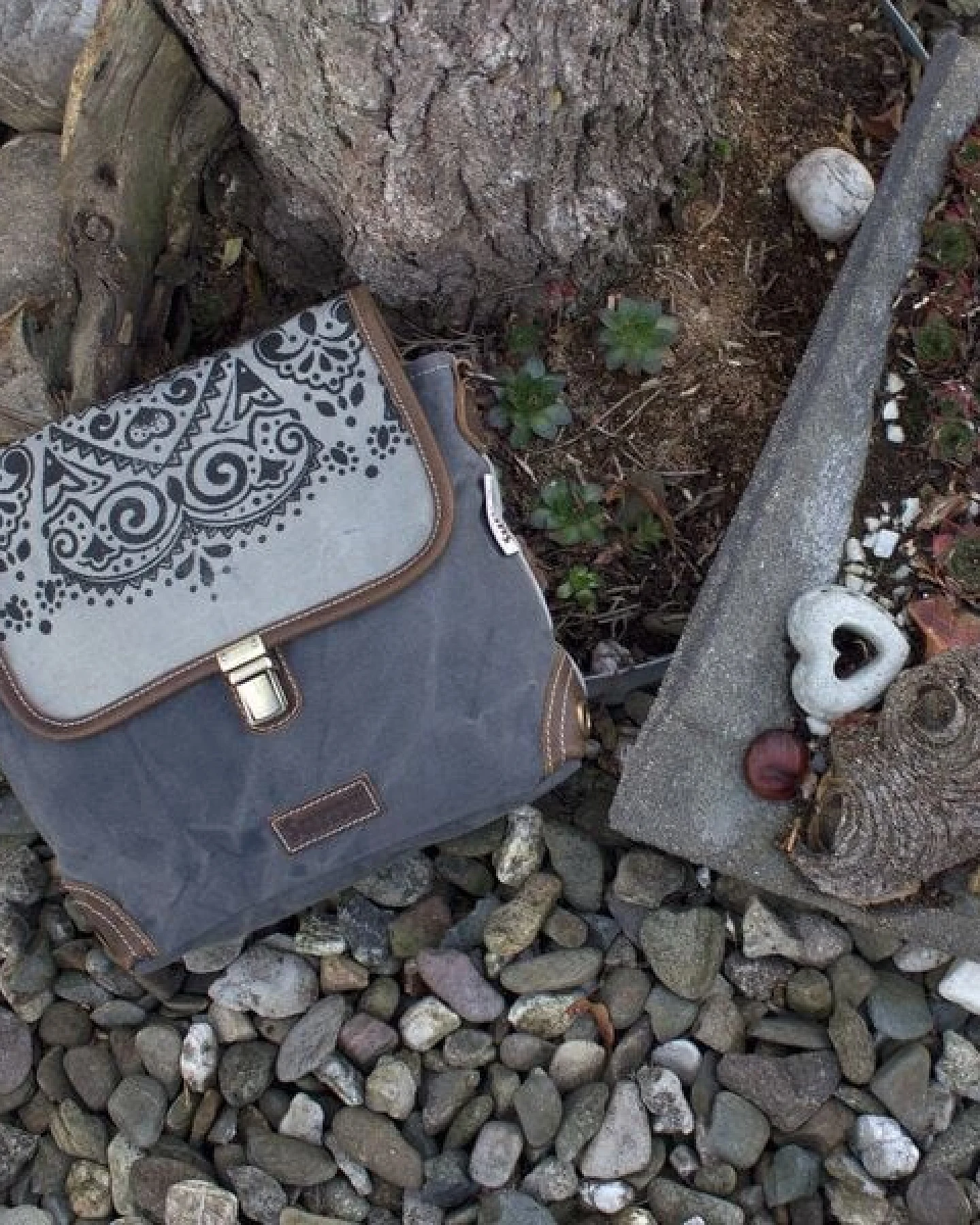 Sunsa Damen Messenger Tasche Canvas Umhängetasche Mandala Motiv Schultertasche – Ansicht 3