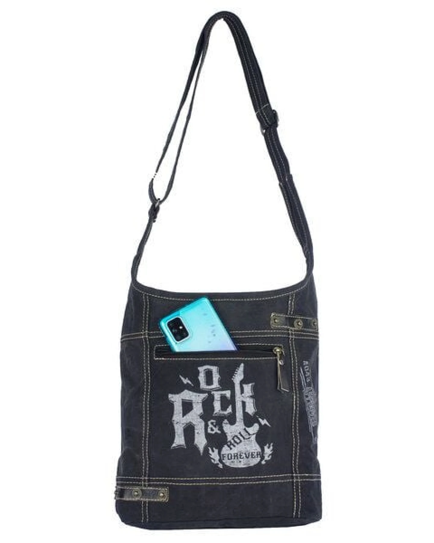 Sunsa Hobo Tasche schwarze Umhängetasche Damen Handtasche Canvas Schultertasche – Ansicht 4