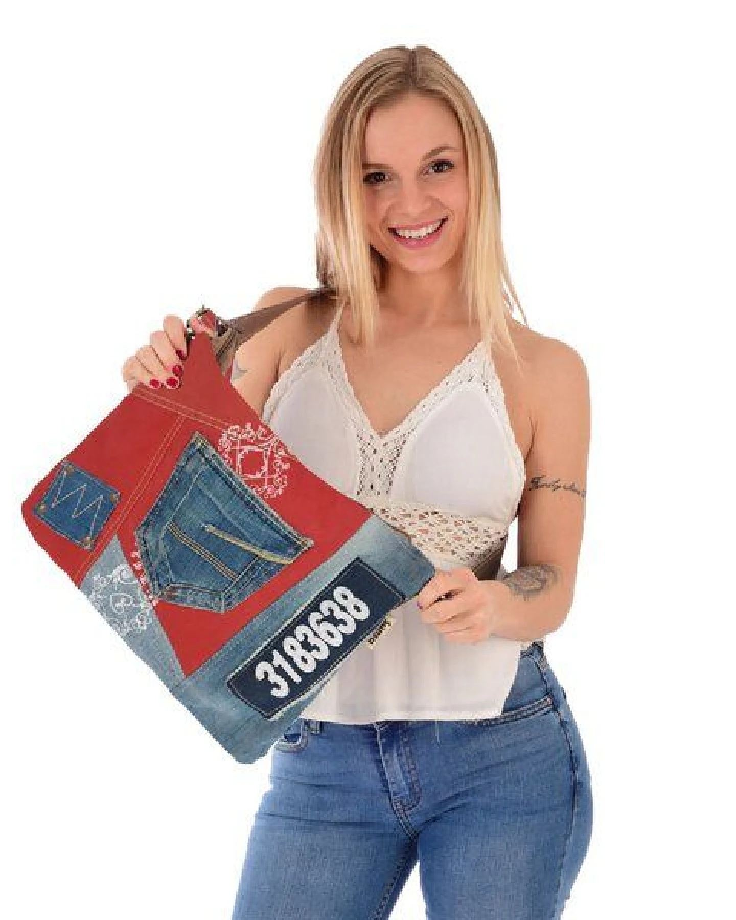 Sunsa recycelte Jeanstasche. Nachhaltige Umhängetasche Canvas Crossbody Bag – Ansicht 2