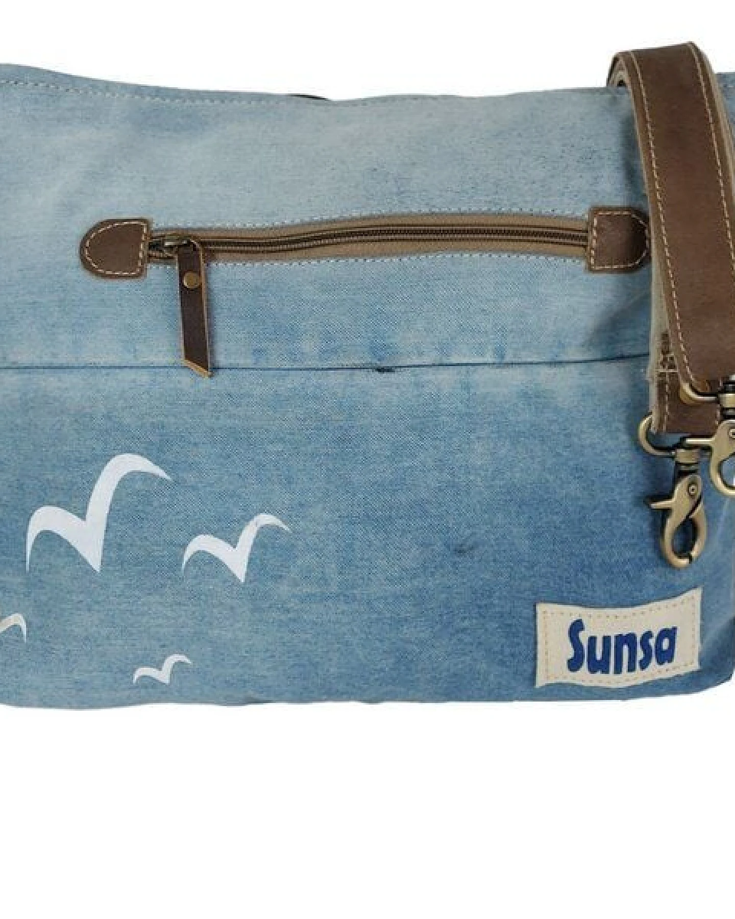 Sunsa recycelte Jeanstasche. Nachhaltige Umhängetasche Canvas Crossbody Bag – Ansicht 3