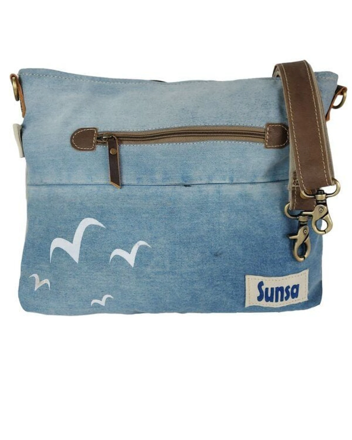 Sunsa recycelte Jeanstasche. Nachhaltige Umhängetasche Canvas Crossbody Bag – Ansicht 3