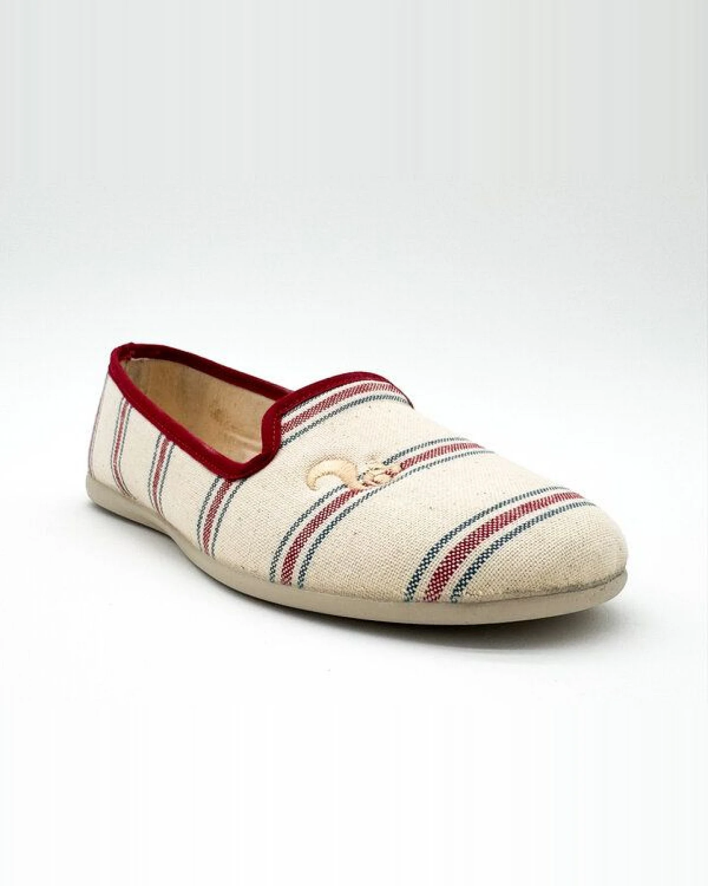 Veganer "thies 1856 ® Eco Stripe Closed Slipper" aus rec. Baumwolle – Ansicht 3