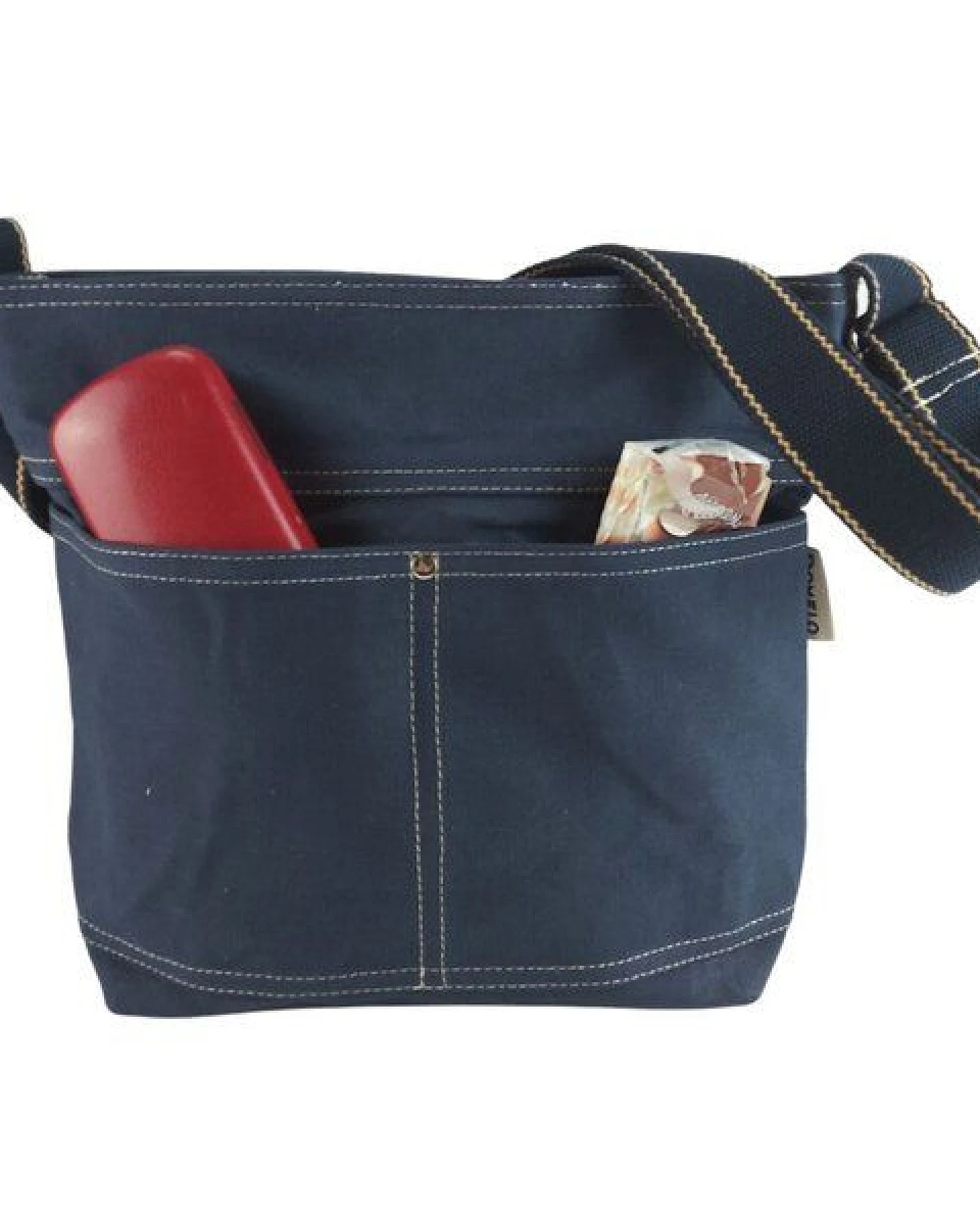 Domelo gewachste Canvas Umhängetasche. Damen wasserabweisende blaue Hobo Tasche – Ansicht 3