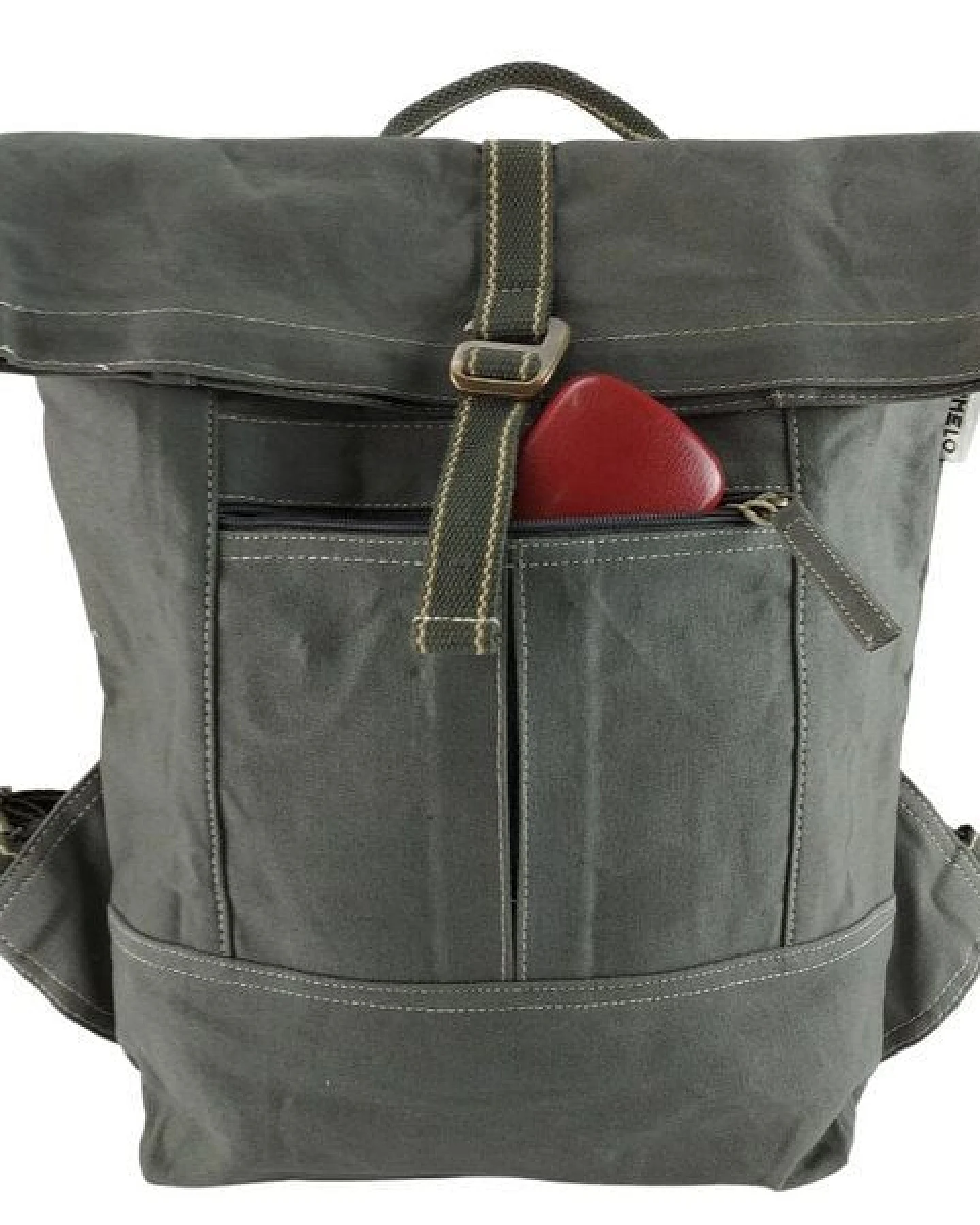 Domelo Rucksack. Dunkelblaue wasserabweisende Unisex Backpack, gewachste Canvas Ranzen – Ansicht 3