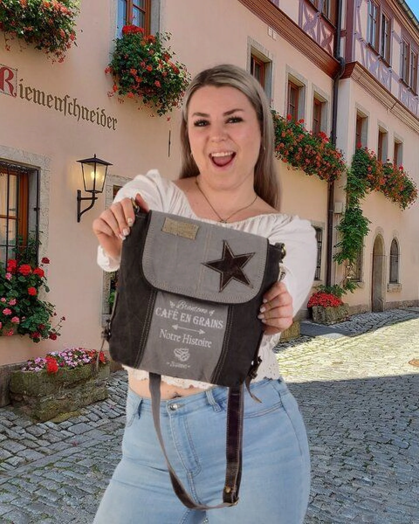 Sunsa Vintage Umhängetasche Damen Tasche Canvas Schultertasche Messenger Bag – Ansicht 2