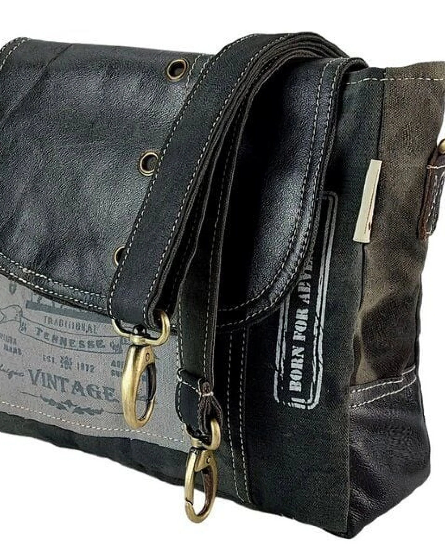 Sunsa Messenger Tasche Vintage Umhängetasche Canvas Schultertasche Mittelgroße Corssbody Bag – Ansicht 3