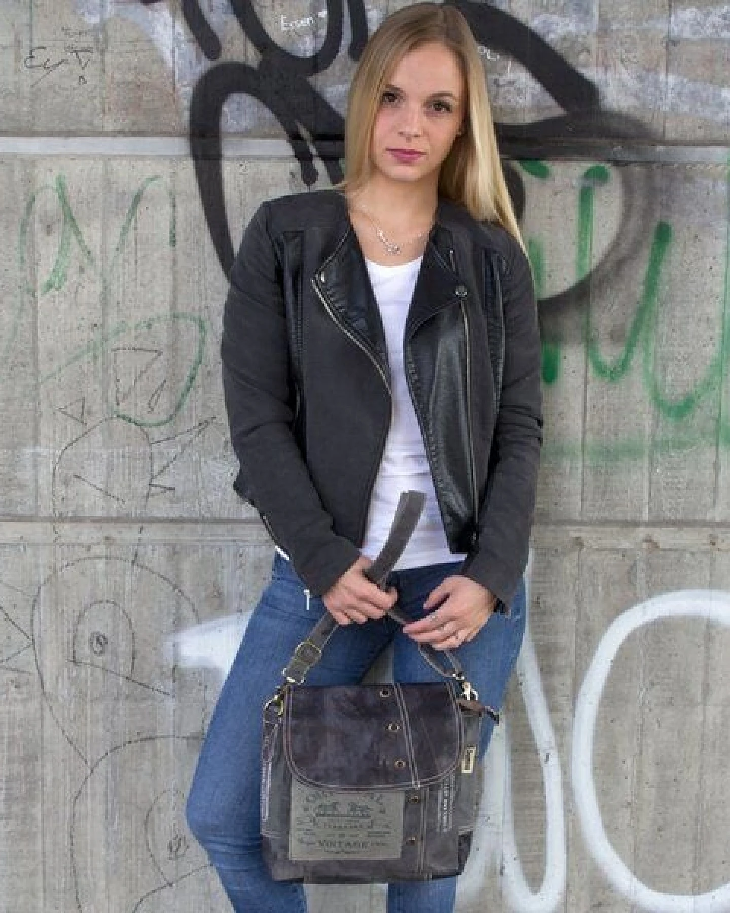 Sunsa Messenger Tasche Vintage Umhängetasche Canvas Schultertasche Mittelgroße Corssbody Bag – Ansicht 4