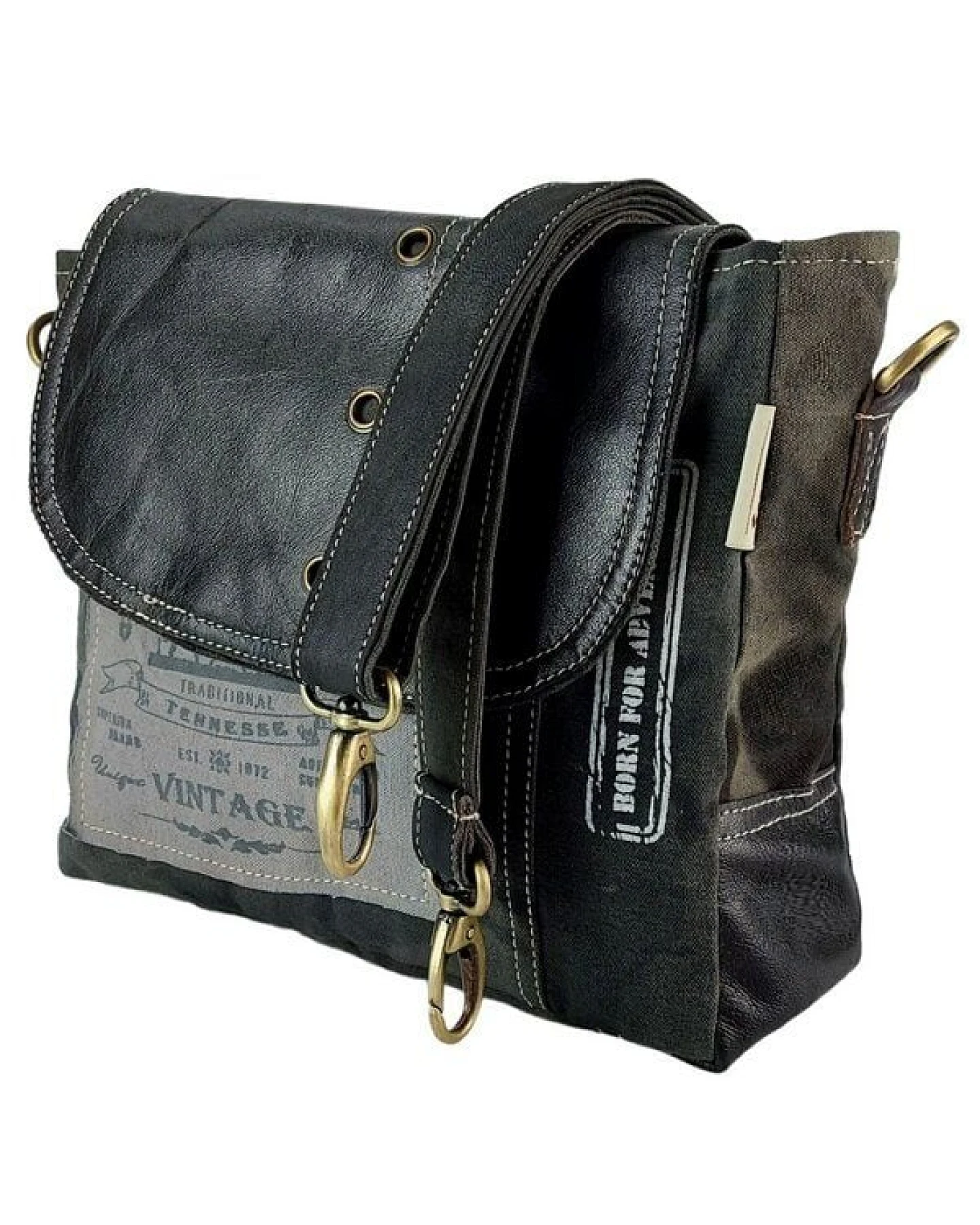 Sunsa Messenger Tasche Vintage Umhängetasche Canvas Schultertasche Mittelgroße Corssbody Bag – Ansicht 3