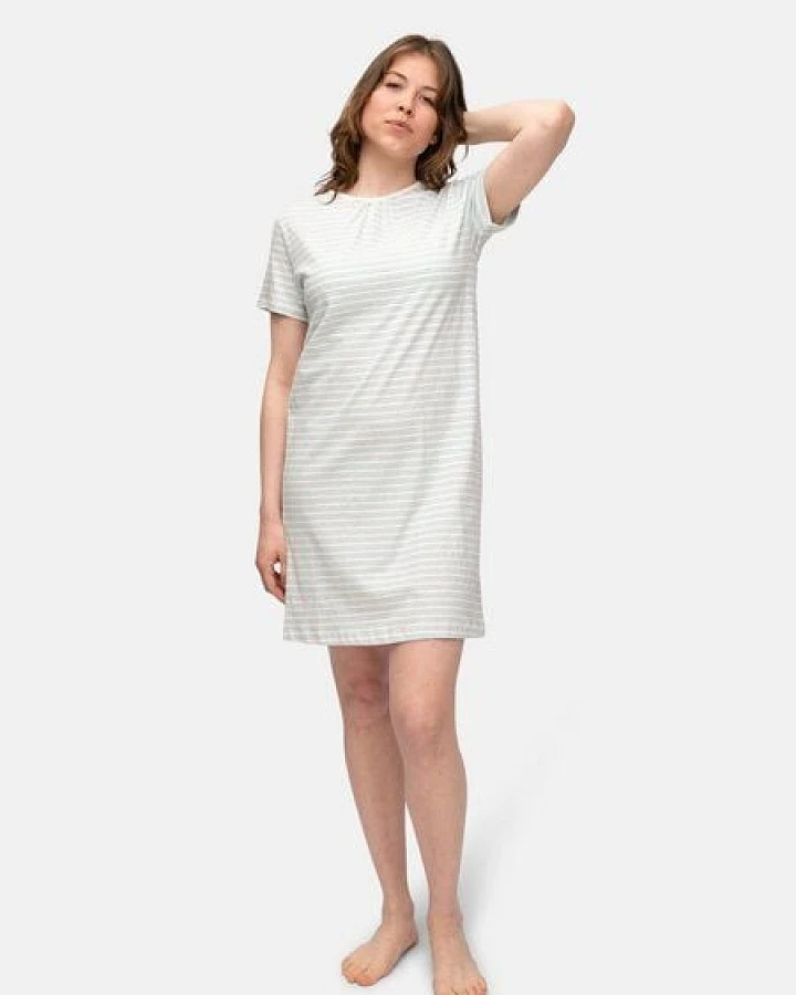 greenjama Sleepshirt mit Leinen-Anteil, GOTS-zertifiziert