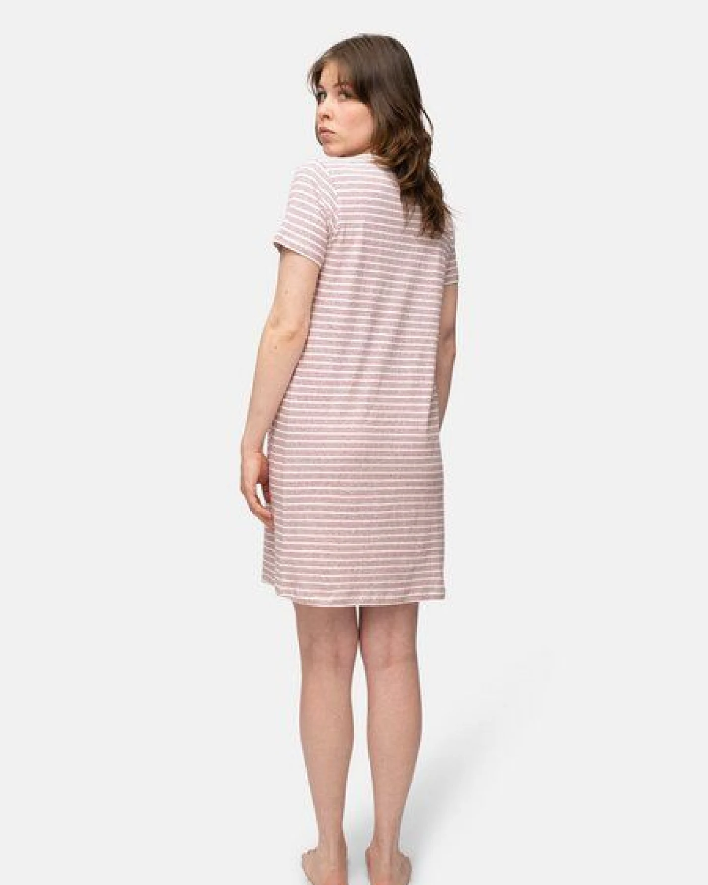 greenjama Sleepshirt mit Leinen-Anteil, GOTS-zertifiziert – Ansicht 4