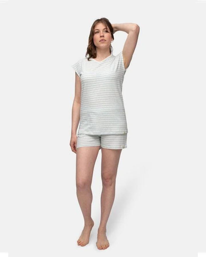 greenjama T-Shirt mit Leinen-Anteil, GOTS-zertifiziert