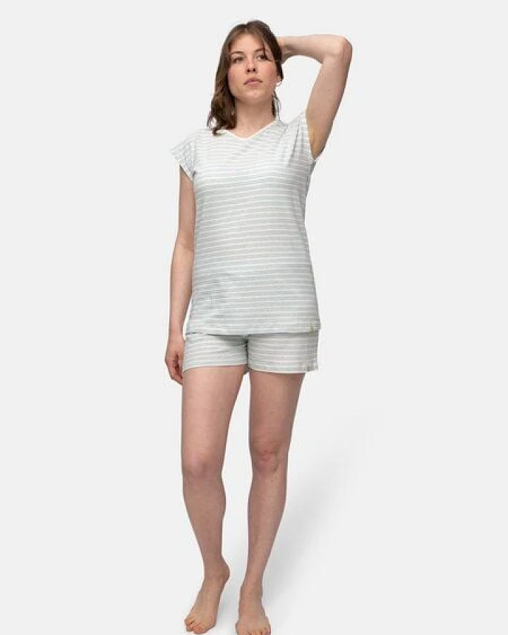 greenjama T-Shirt mit Leinen-Anteil, GOTS-zertifiziert
