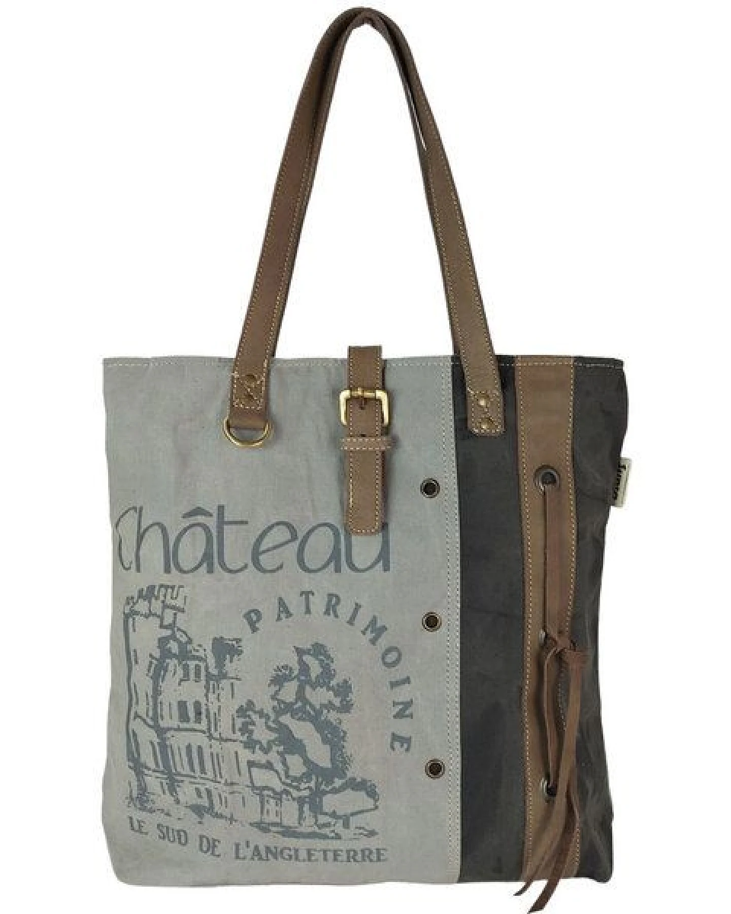 Sunsa Vintage Tasche Canvas Schultertasche große Shopper Damen Handtasche Einkaufstasche – Ansicht 2