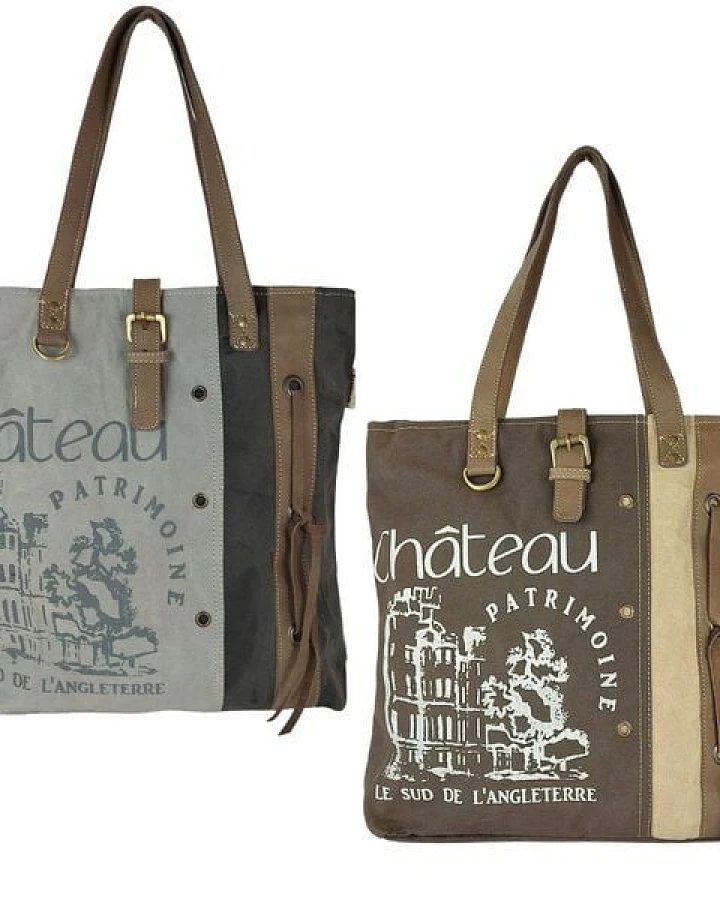 Sunsa Vintage Tasche Canvas Schultertasche große Shopper Damen Handtasche Einkaufstasche