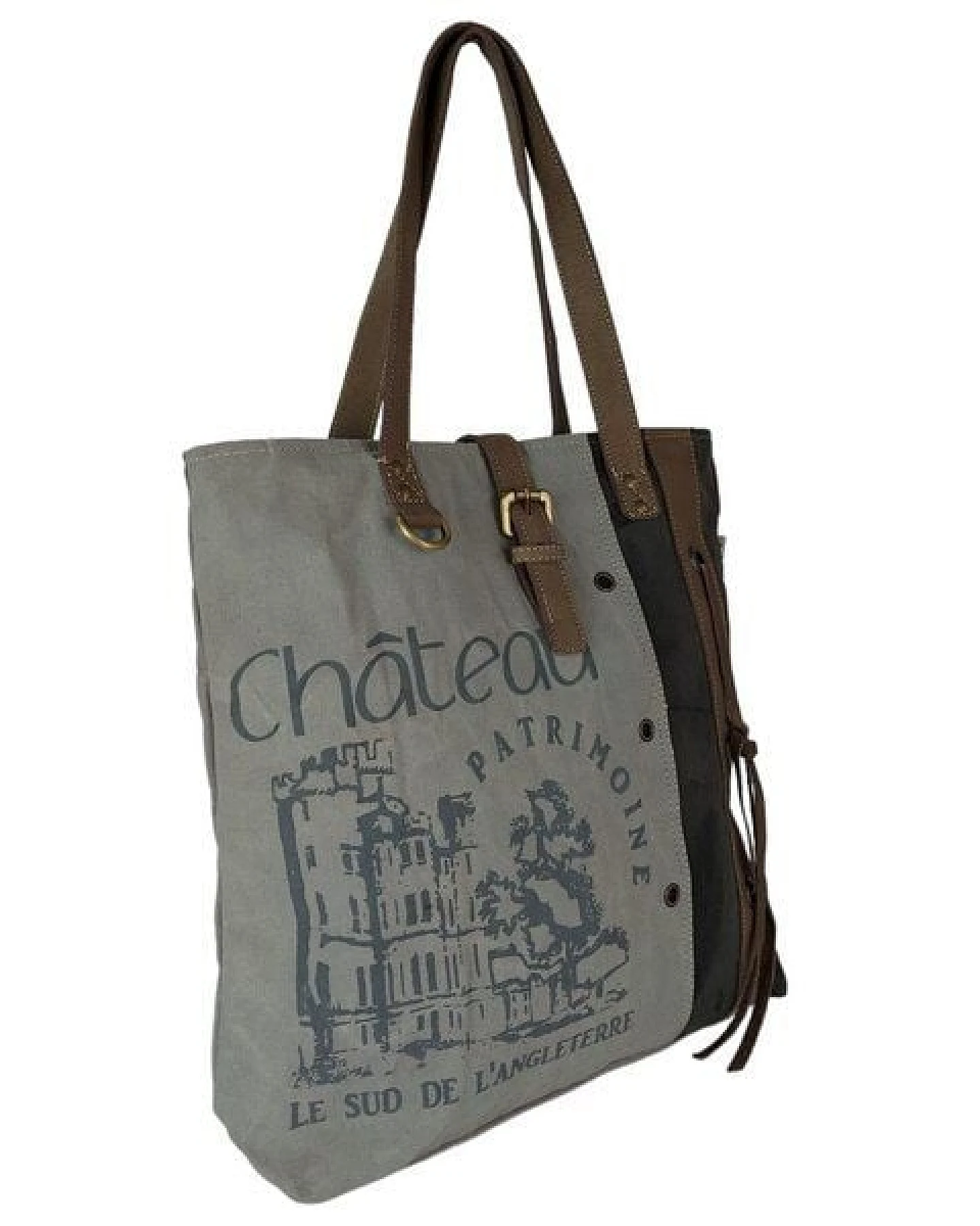 Sunsa Vintage Tasche Canvas Schultertasche große Shopper Damen Handtasche Einkaufstasche – Ansicht 4
