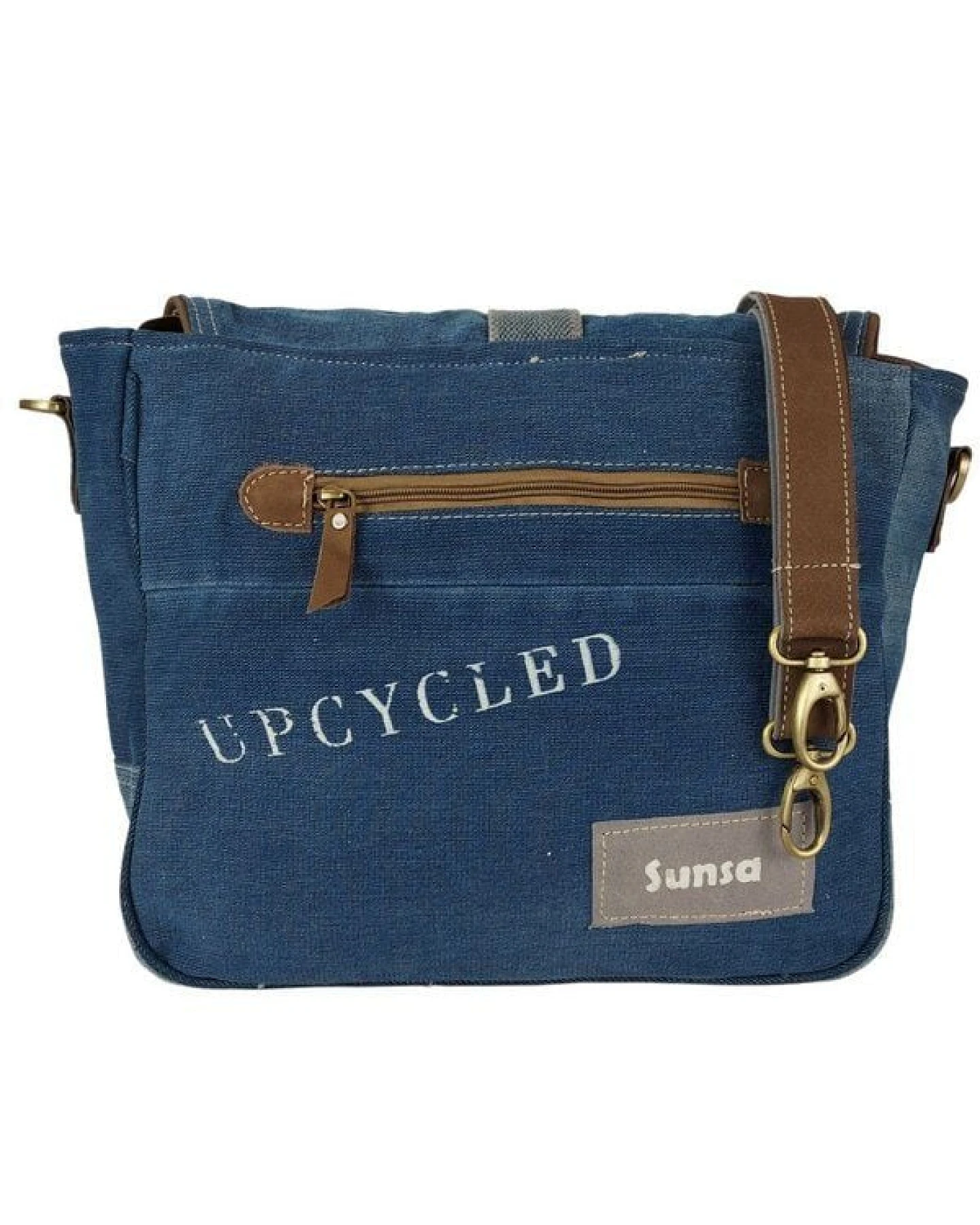 Sunsa Damen Messenger Tasche, Canvas Umhängetasche nachhaltige Jeanstasche – Ansicht 3