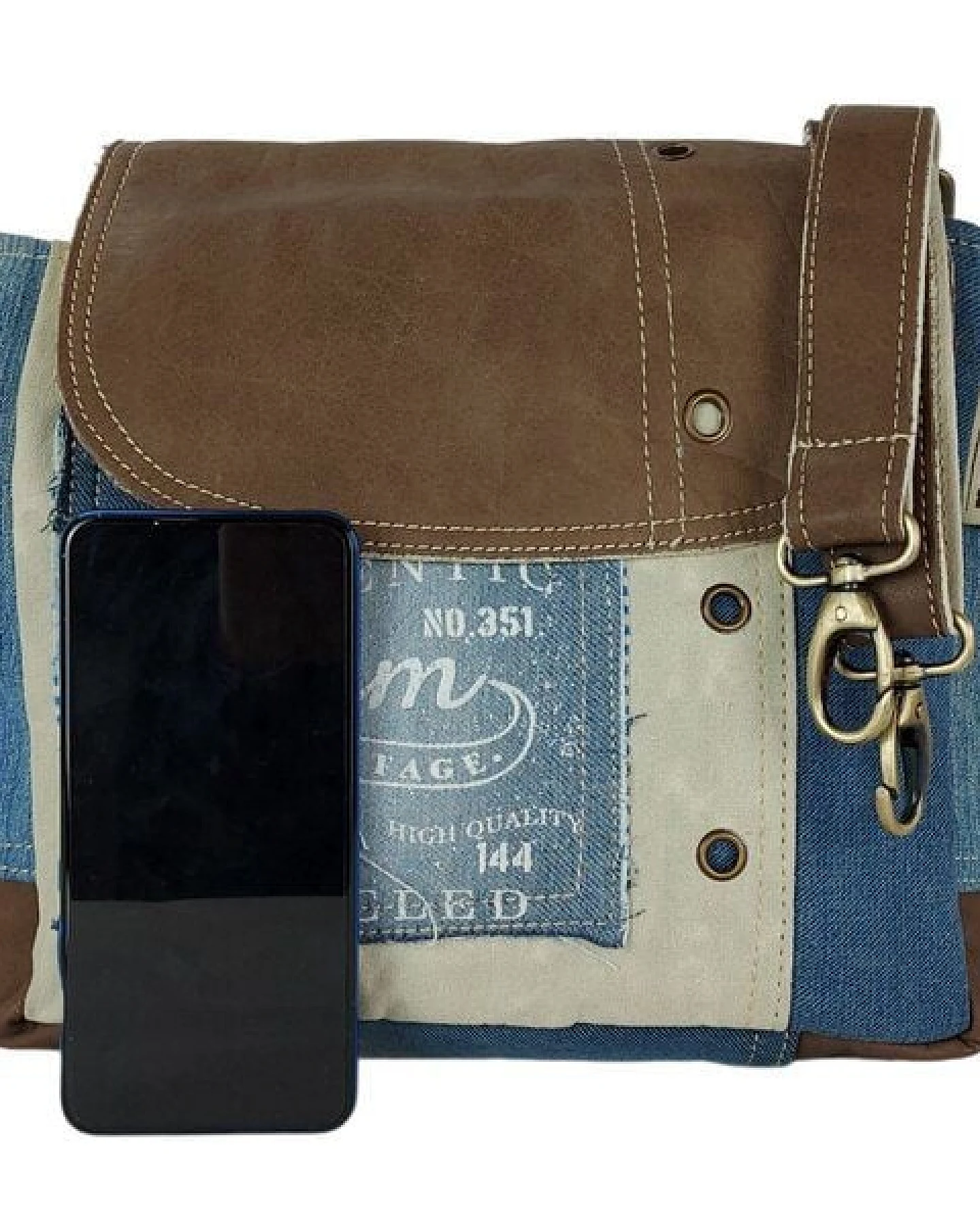 Sunsa Messenger Tasche Vintage Umhängetasche Canvas Schultertasche Mittelgroße Corssbody Bag – Ansicht 3