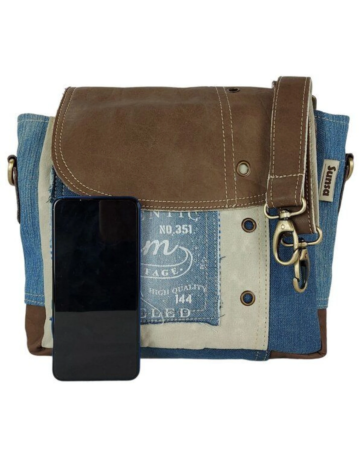 Sunsa Messenger Tasche Vintage Umhängetasche Canvas Schultertasche Mittelgroße Corssbody Bag – Ansicht 3