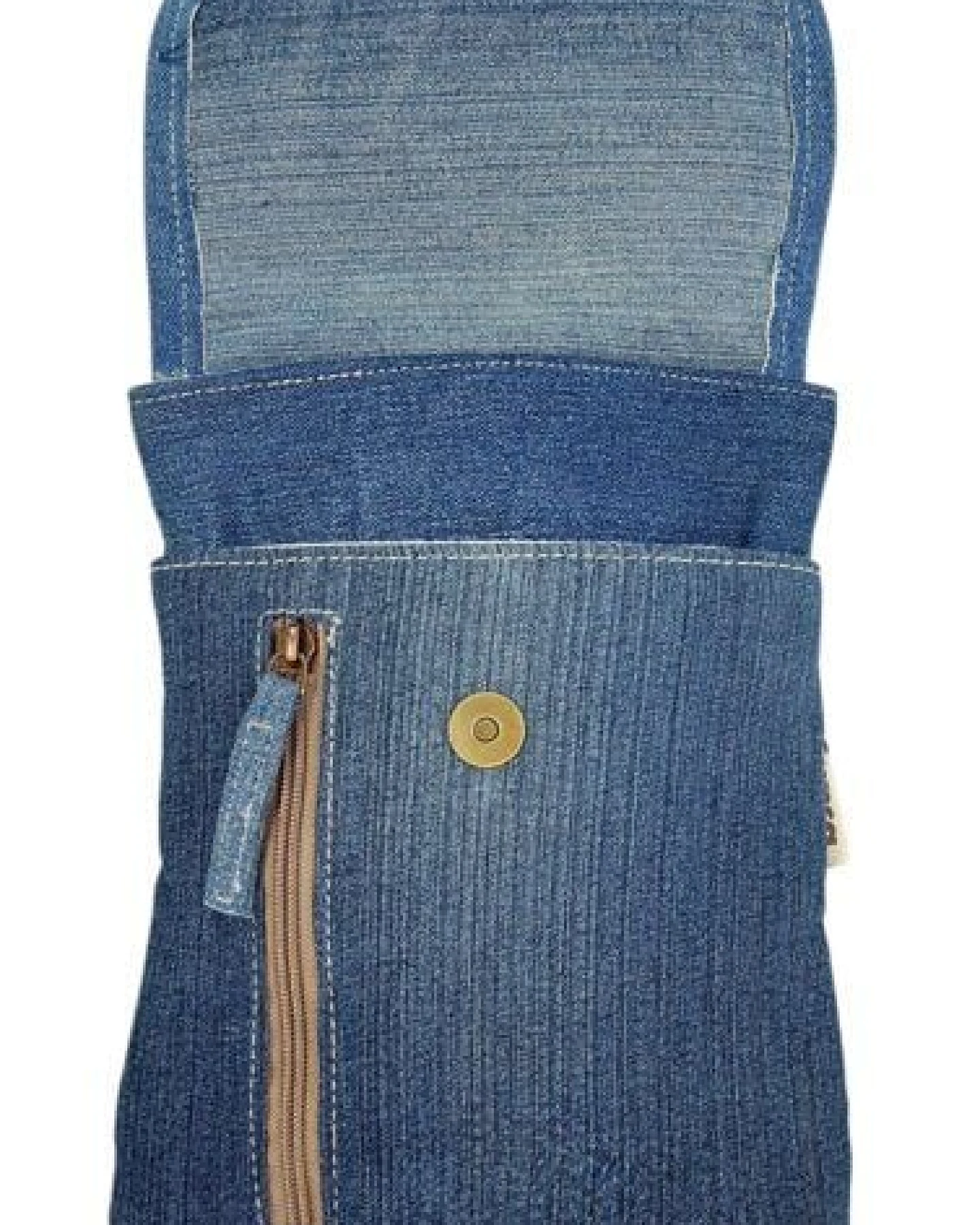 Sunsa Damen Handy Tasche, kleine Umhängetasche Vegane Crossover Jeans bag mit Streifen – Ansicht 3