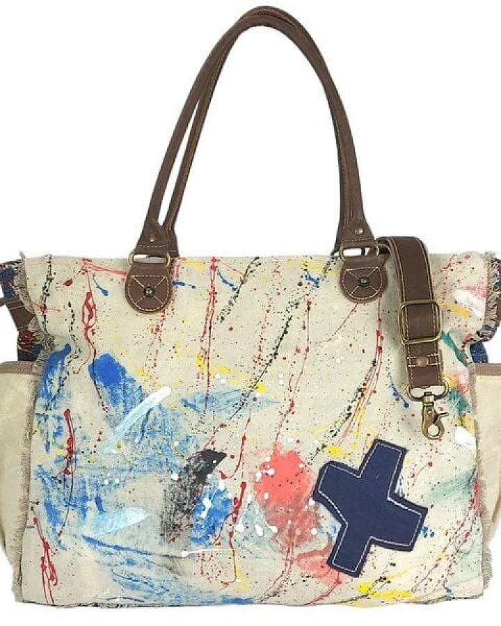 Sunsa XXL Handtasche Canvas Schultertasche Nachhaltige Große Weekender Damen Tasche