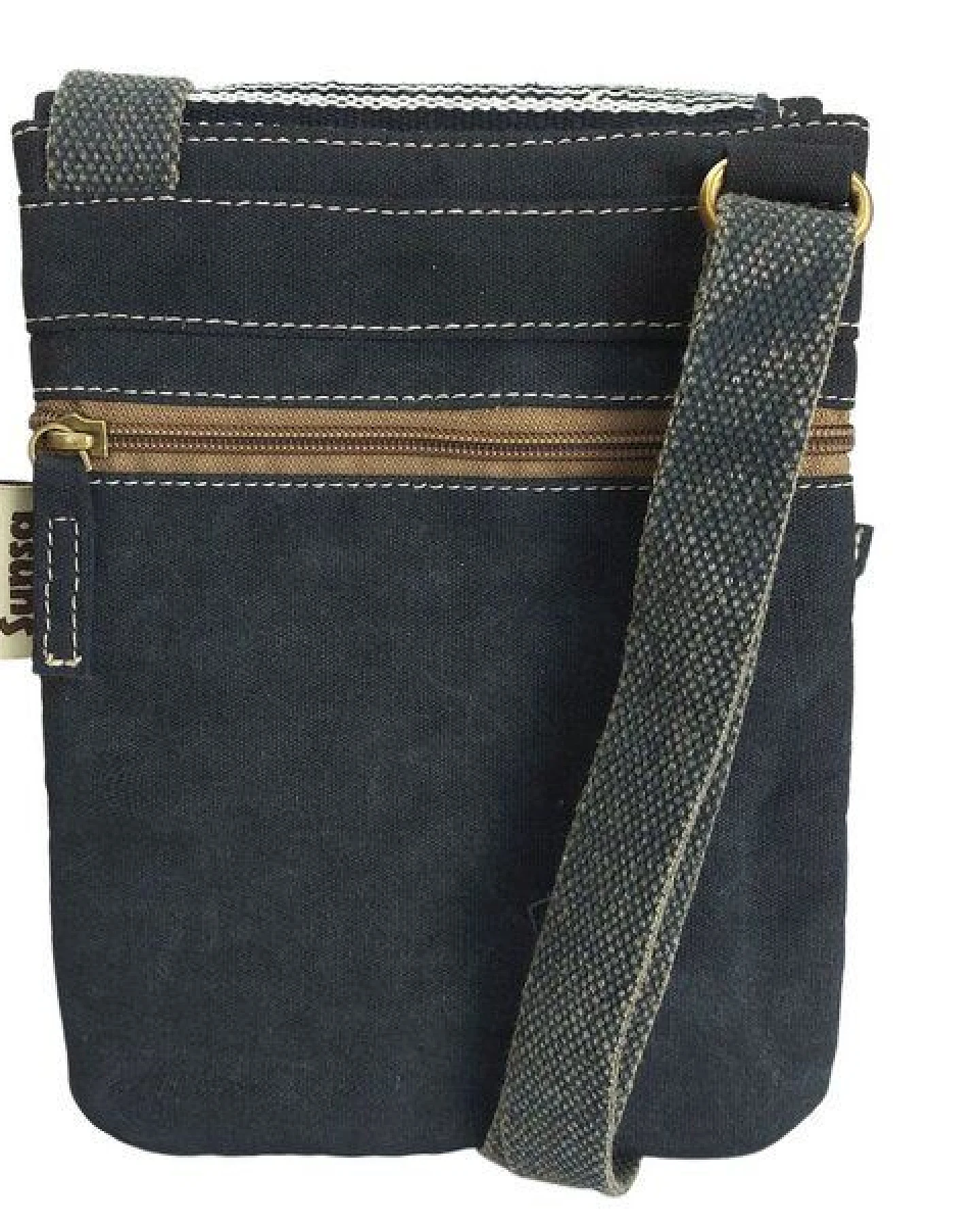 Sunsa Damen Handy Tasche, kleine Umhängetasche aus Canvas & gewebte Baumwolle. Vegane Crossover bag mit Streifen – Ansicht 3