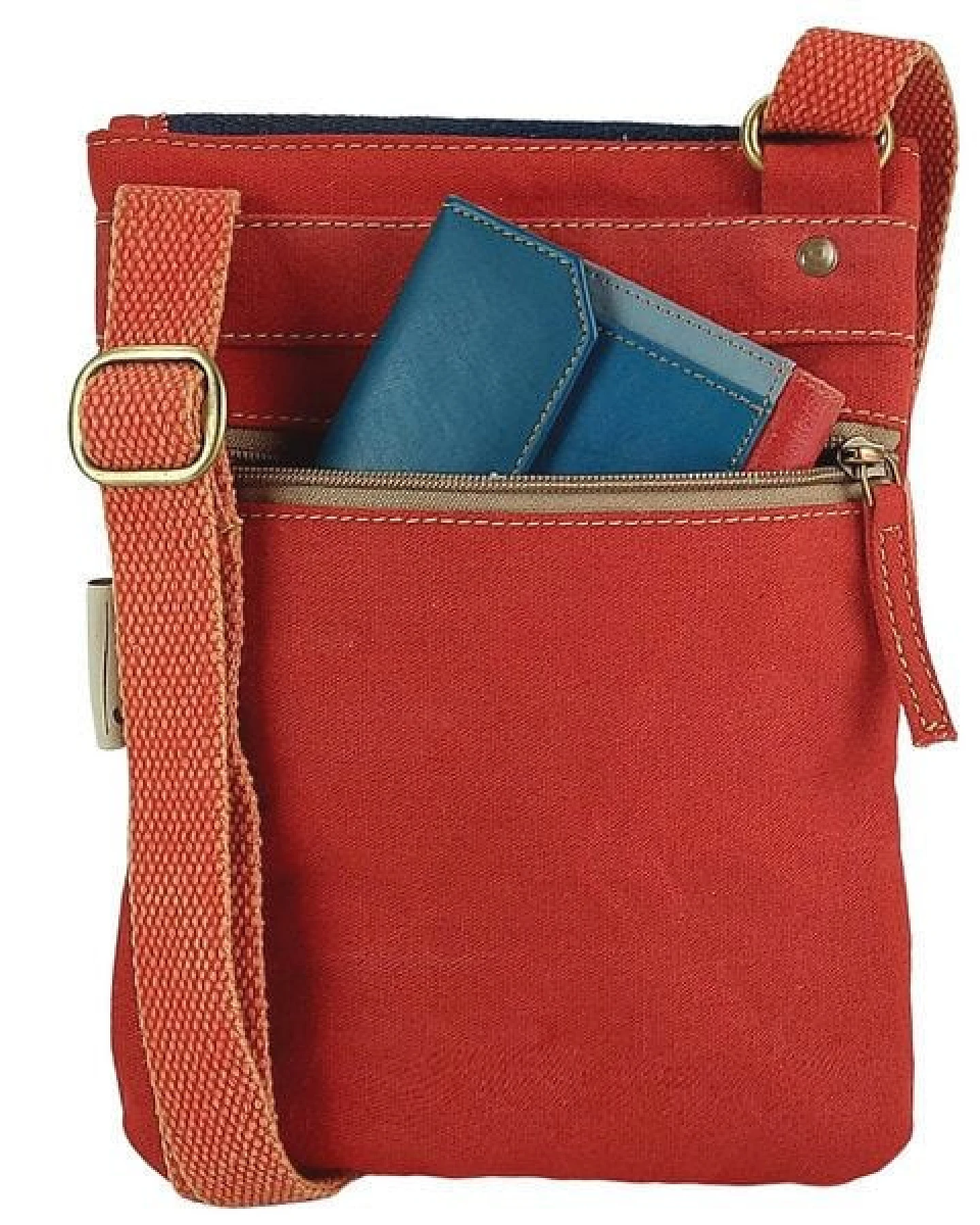 Sunsa Damen Handy Tasche, kleine Umhängetasche aus Canvas & gewebte Baumwolle. Vegane Crossover bag mit Streifen – Ansicht 4