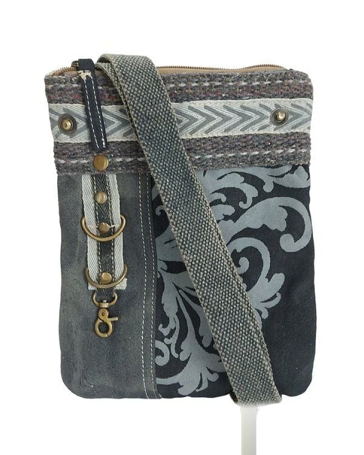 Sunsa Damen Handy Tasche, kleine Umhängetasche aus Canvas. Vintage Cross Over bag
