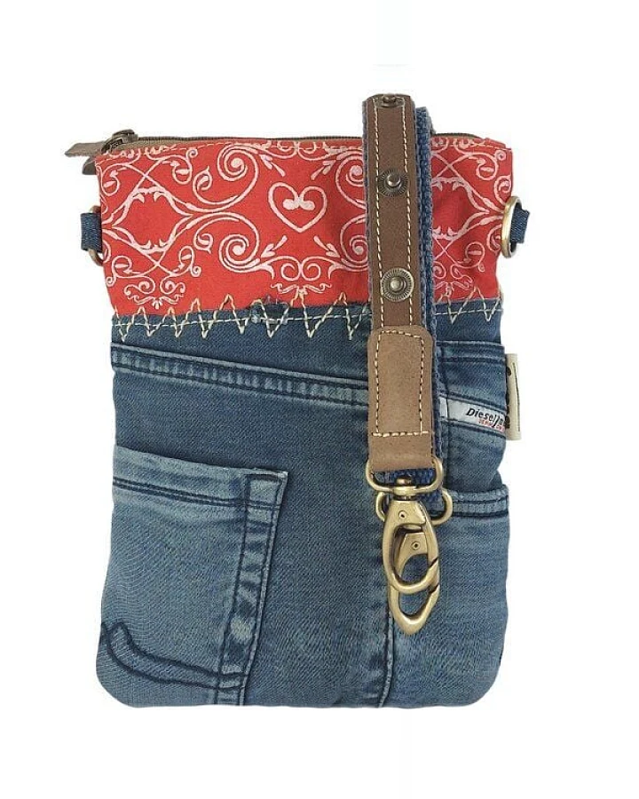 Sunsa kleine Umhängetasche aus recycelter Jeans & Canvas Mini Jeanstasche