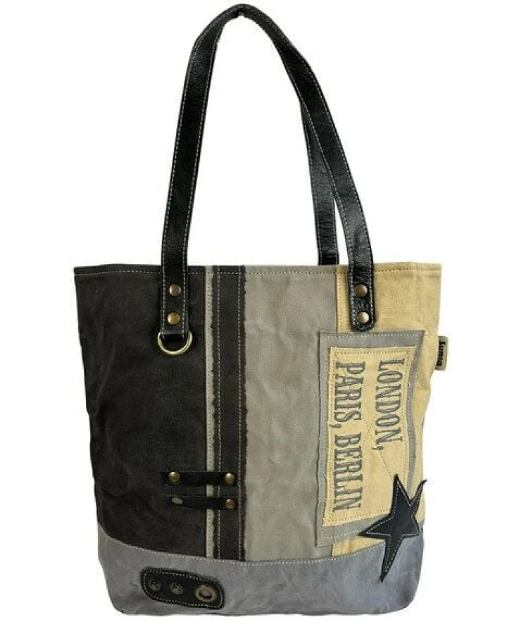 Sunsa Canvas Handtasche Vintage Schultertasche große Damen Tasche