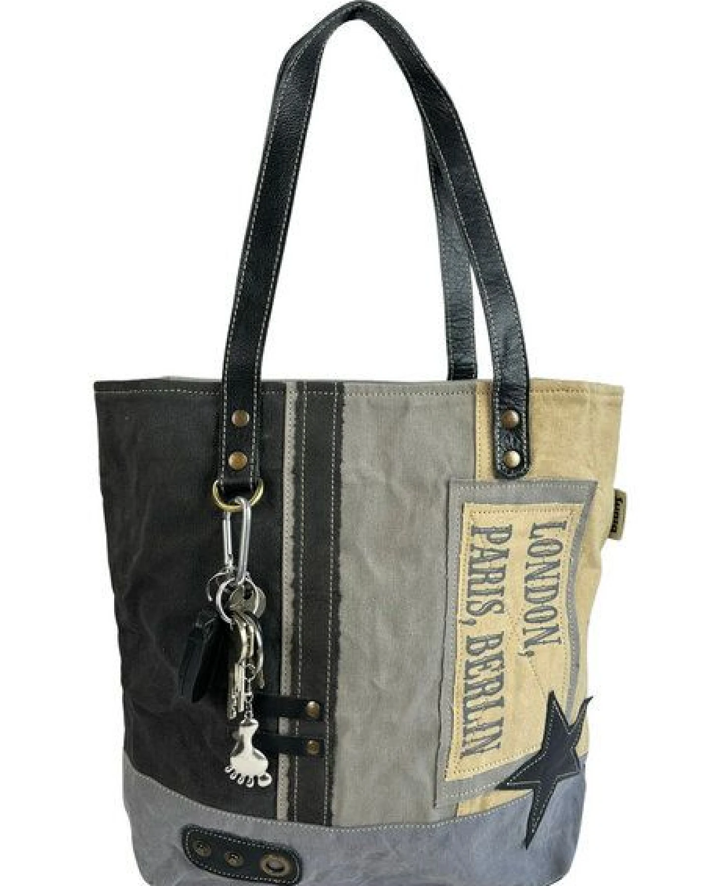 Sunsa Canvas Handtasche Vintage Schultertasche große Damen Tasche – Ansicht 3