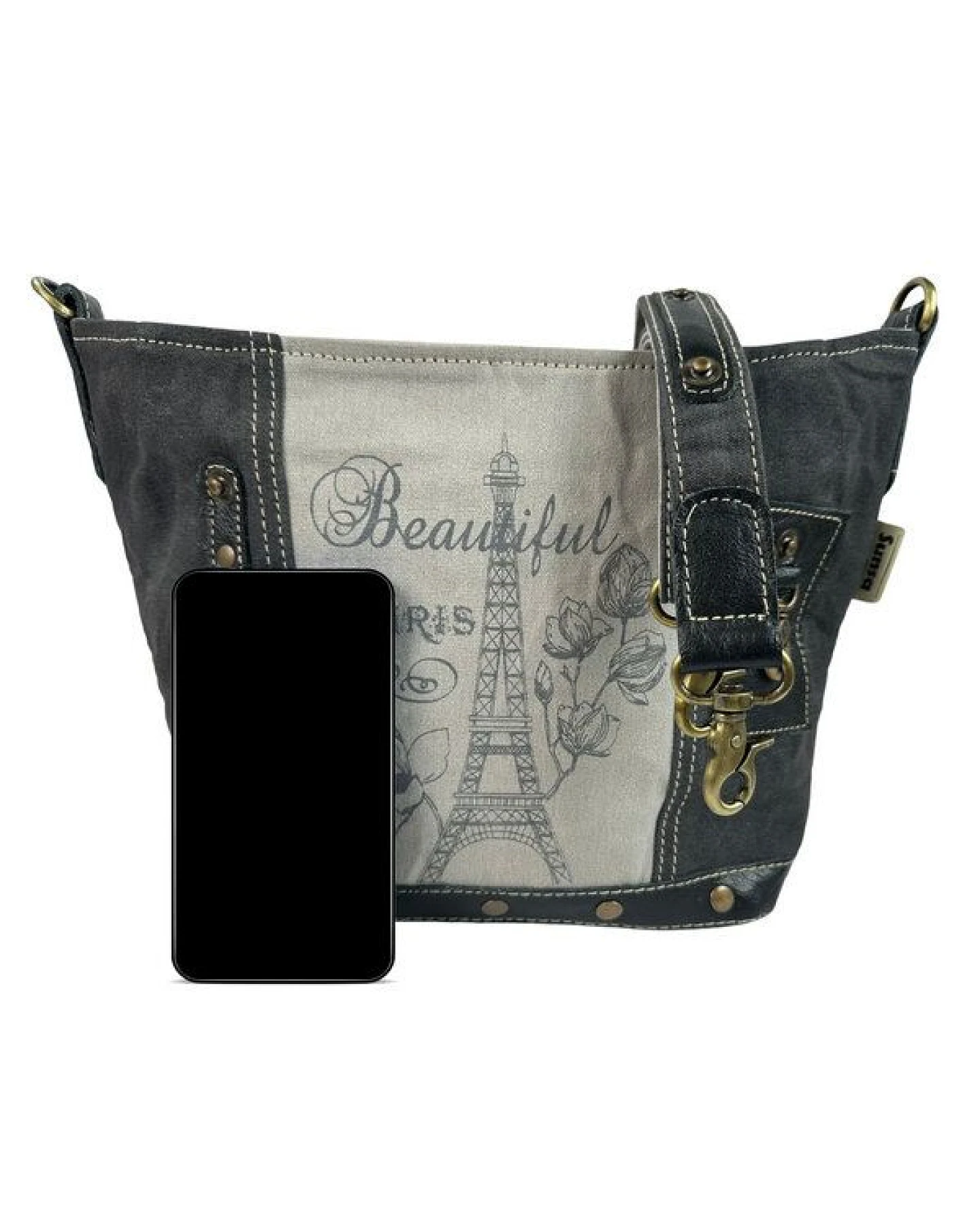 Sunsa Damen Umhängetasche Schultertasche Crossbody Tasche aus Canvas – Ansicht 3